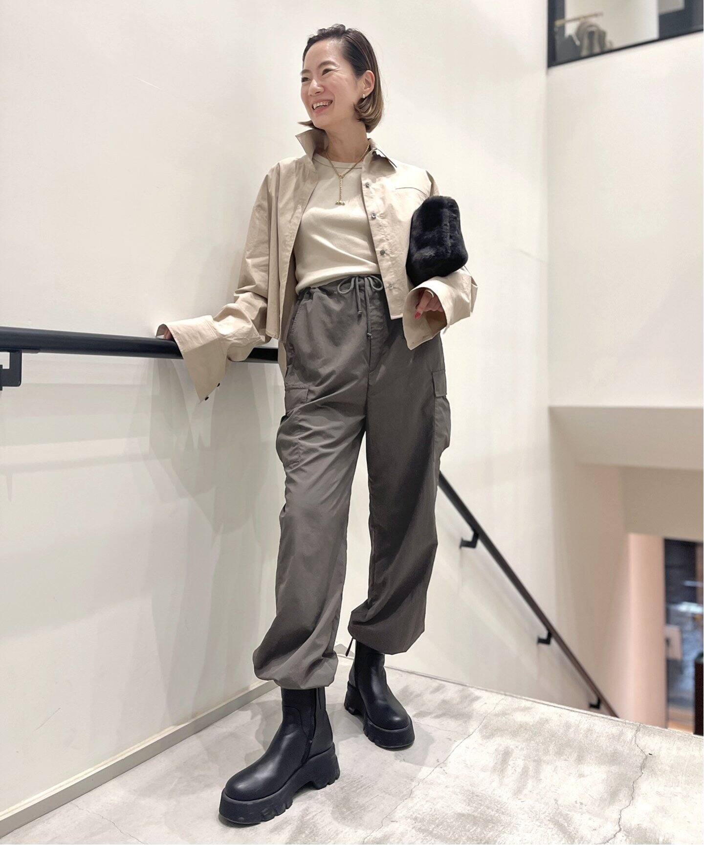 AMERICANA/アメリカーナ】 Nylon Cargo Pants（カーゴパンツ）｜L 