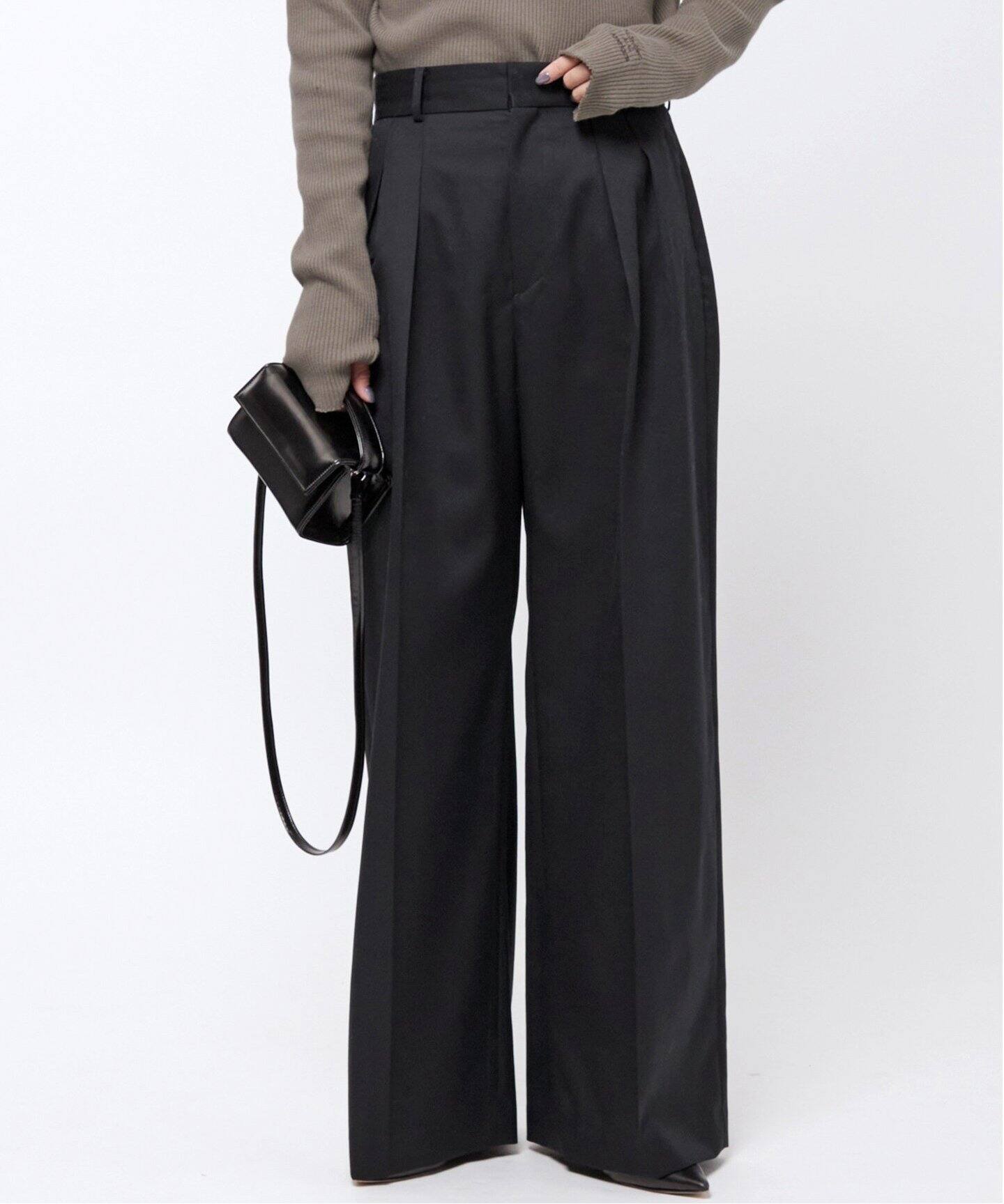 New High-waisted wide Pants（スラックス）｜AP STUDIO（エーピー  