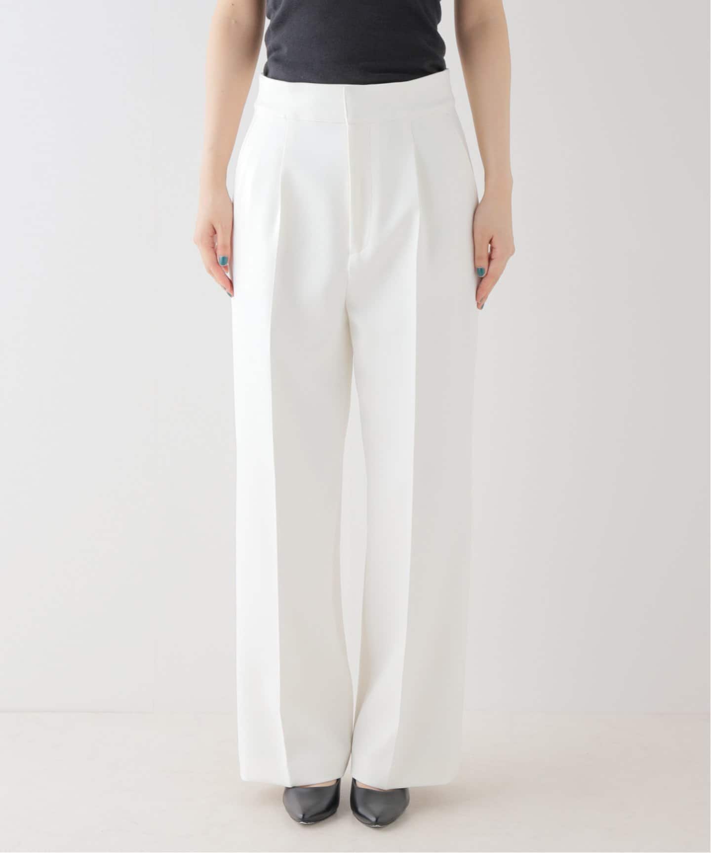 T/R Tuck Wide Pants（スラックス）｜AP STUDIO（エーピーストゥディオ