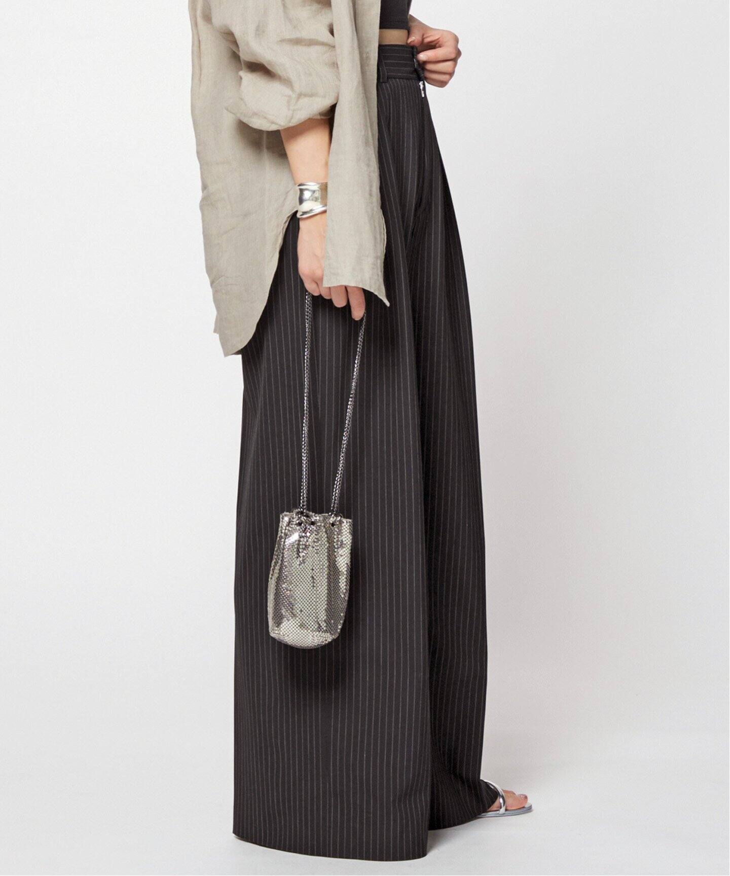 ストライプハイウエストワイドパンツ（スラックス）｜AP STUDIO  