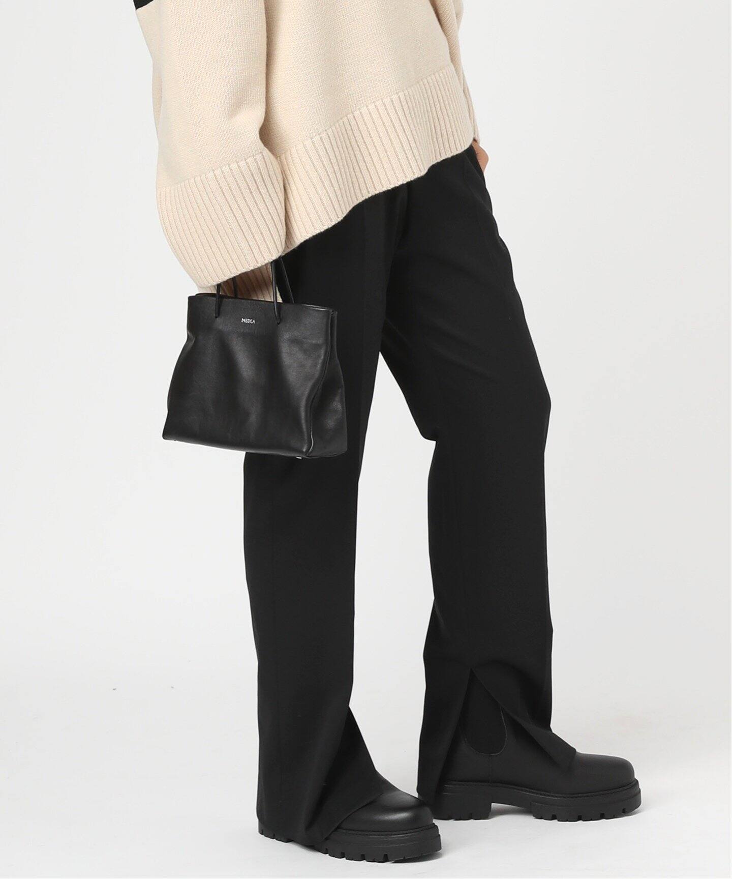 Wool polyester Inside slit Pants（スラックス）｜AP STUDIO 