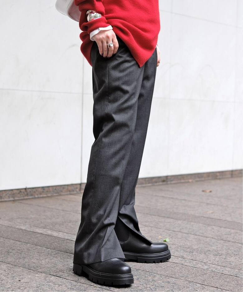 Wool polyester Inside slit Pants（スラックス）｜AP STUDIO 