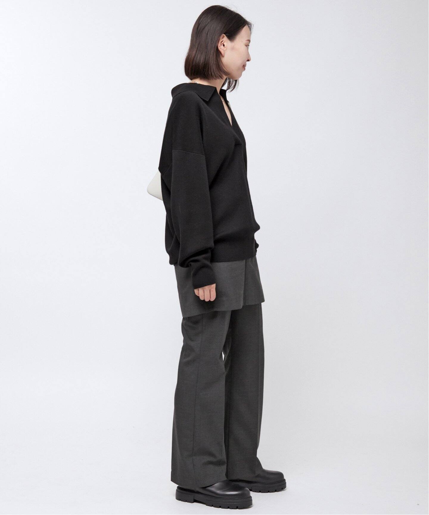 GRAY LAYERED PANTS（スラックス）｜AP STUDIO（エーピーストゥディオ  