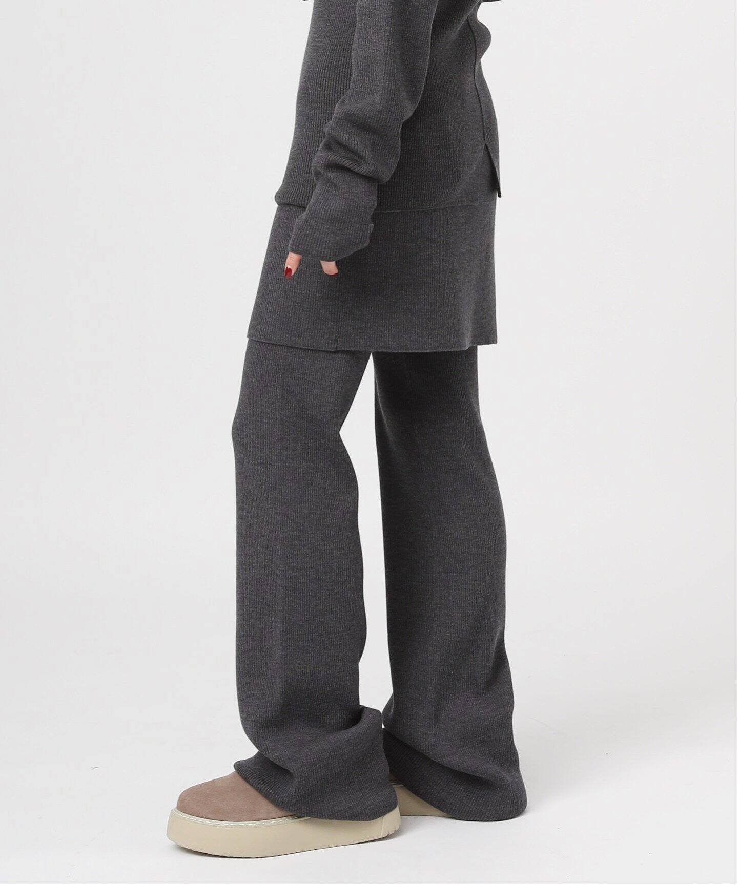 Rib Skirt Pants（その他パンツ）｜AP STUDIO（エーピーストゥディオ  