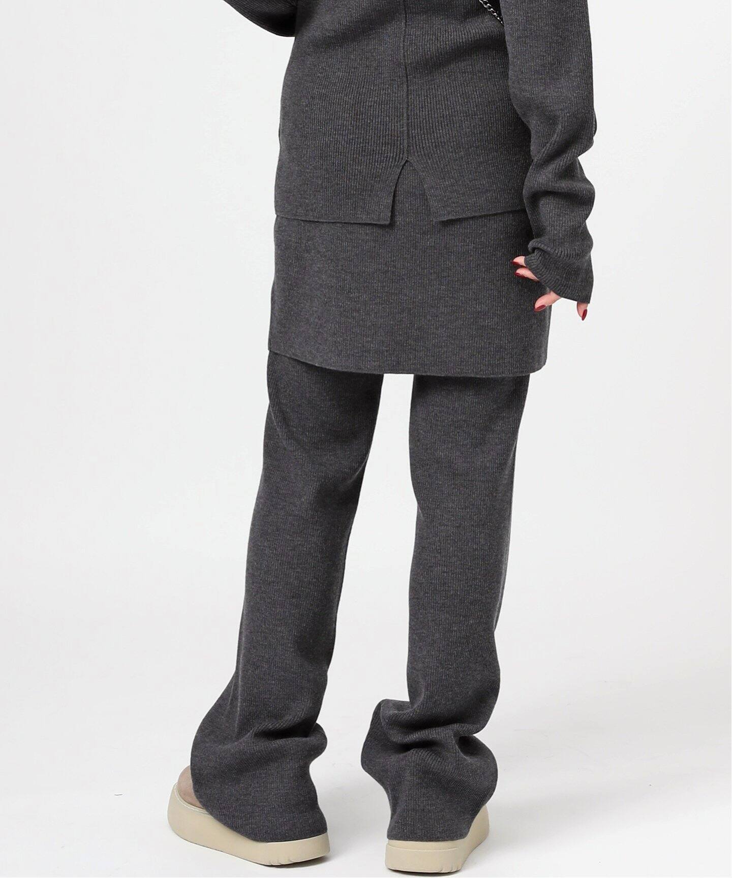 Rib Skirt Pants（その他パンツ）｜AP STUDIO（エーピーストゥディオ  