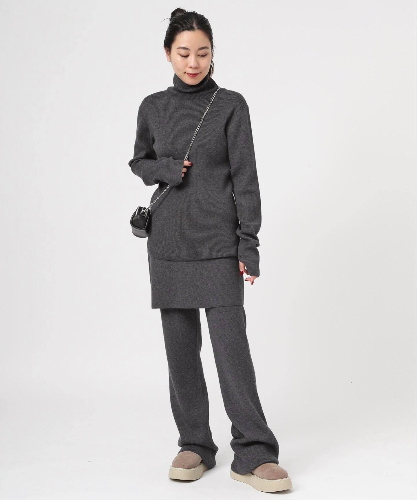 Rib Skirt Pants（その他パンツ）｜AP STUDIO（エーピーストゥディオ  