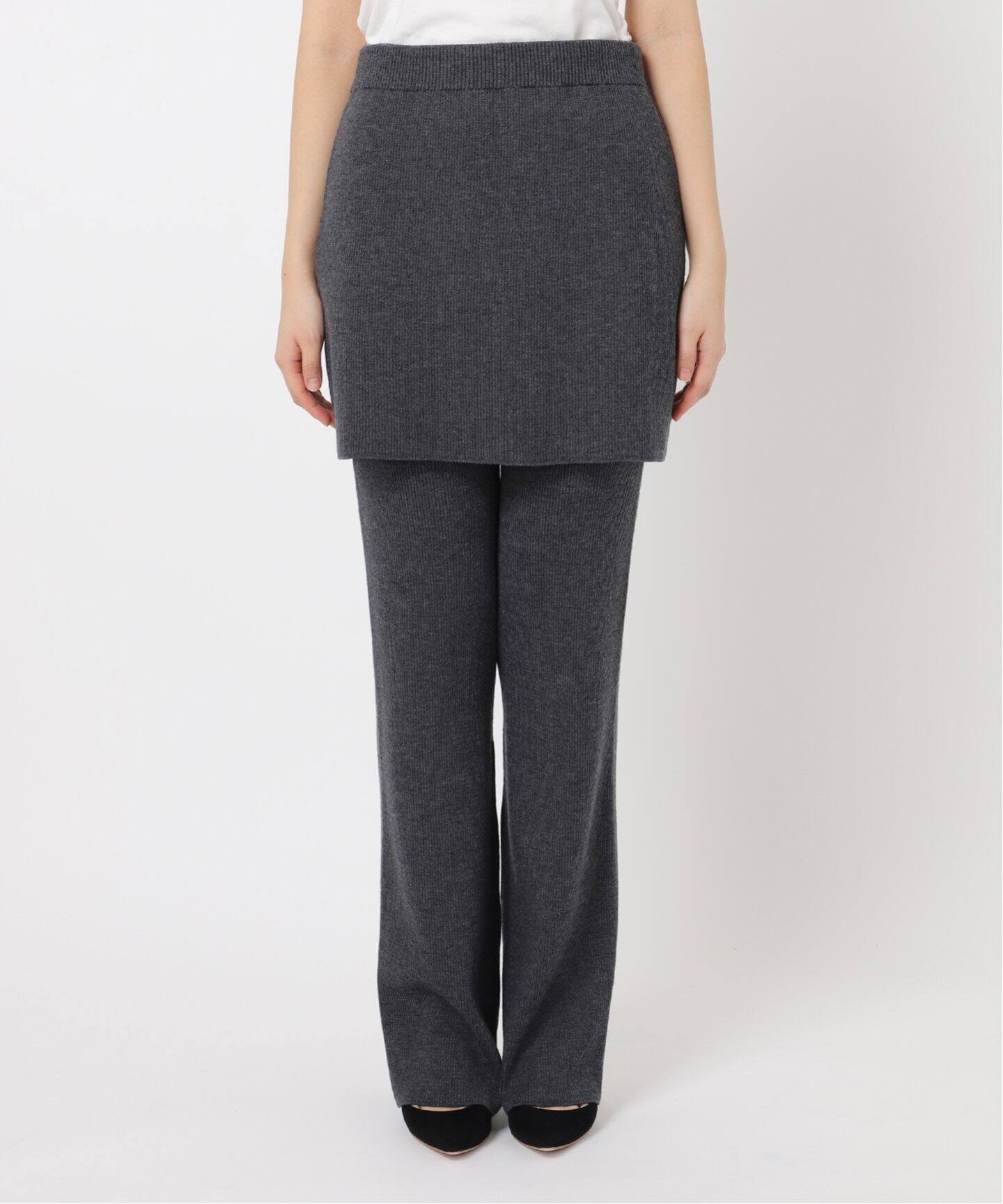 Rib Skirt Pants（その他パンツ）｜AP STUDIO（エーピーストゥディオ 