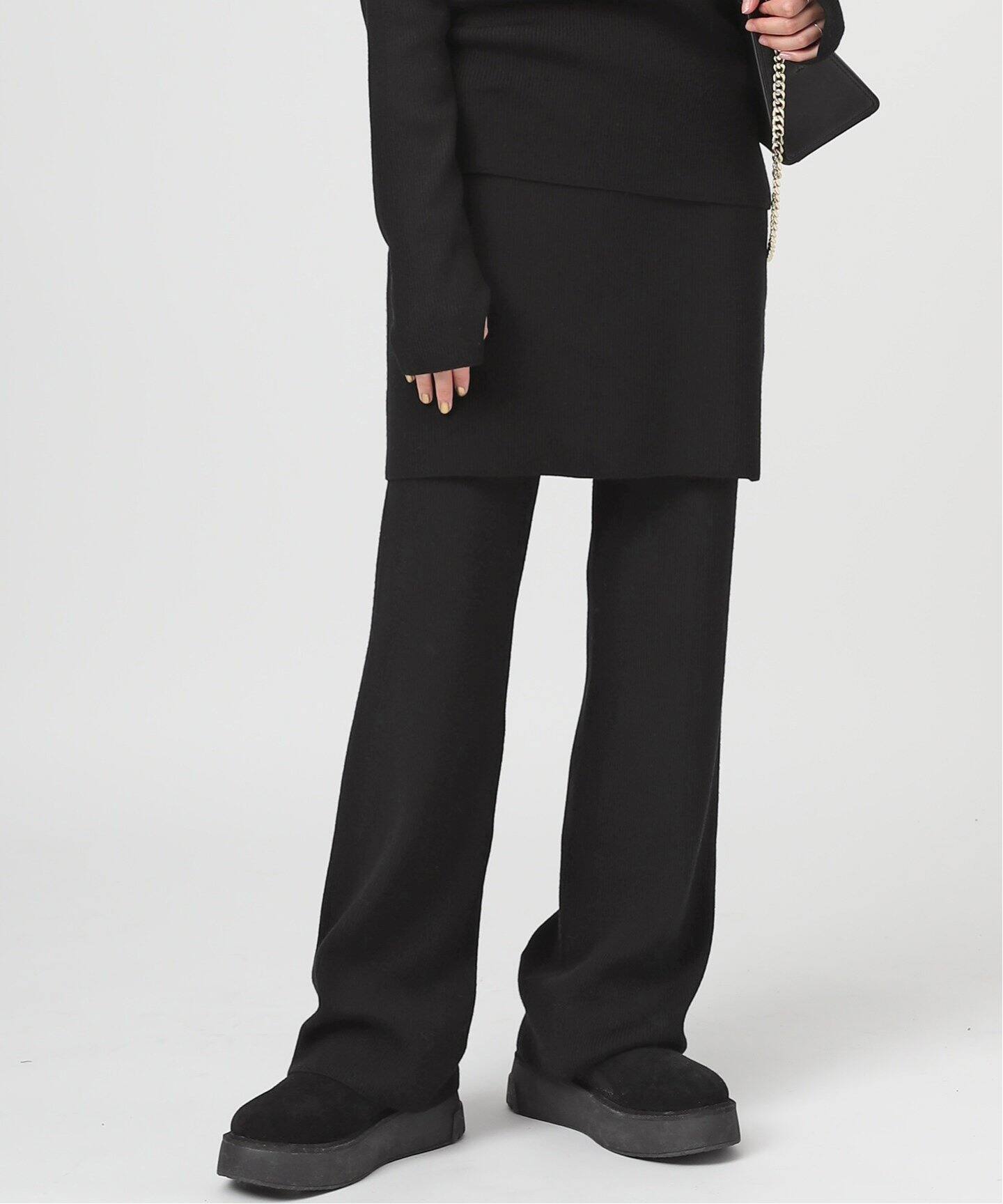 Rib Skirt Pants（その他パンツ）｜AP STUDIO（エーピーストゥディオ  