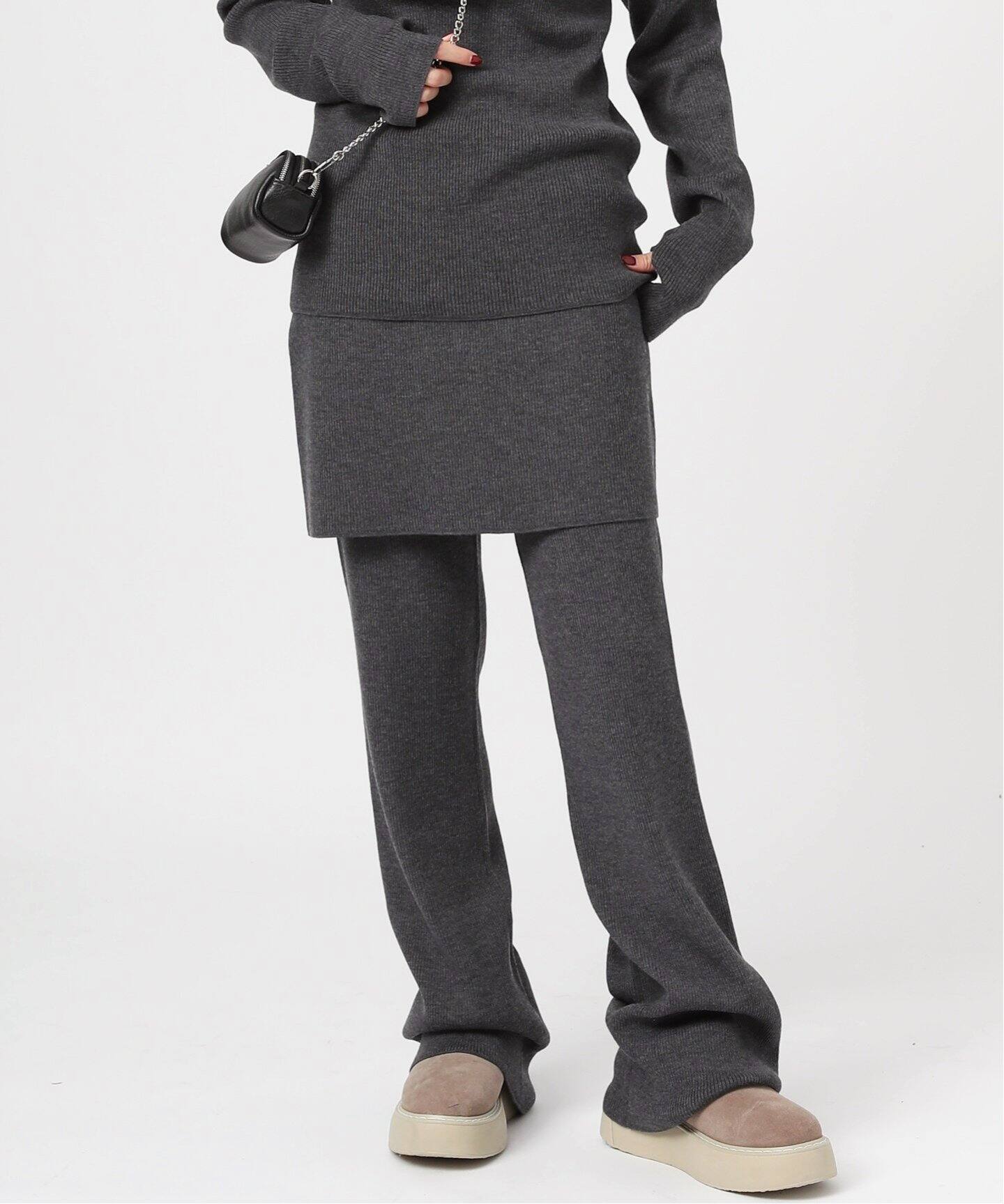 Rib Skirt Pants（その他パンツ）｜AP STUDIO（エーピーストゥディオ  