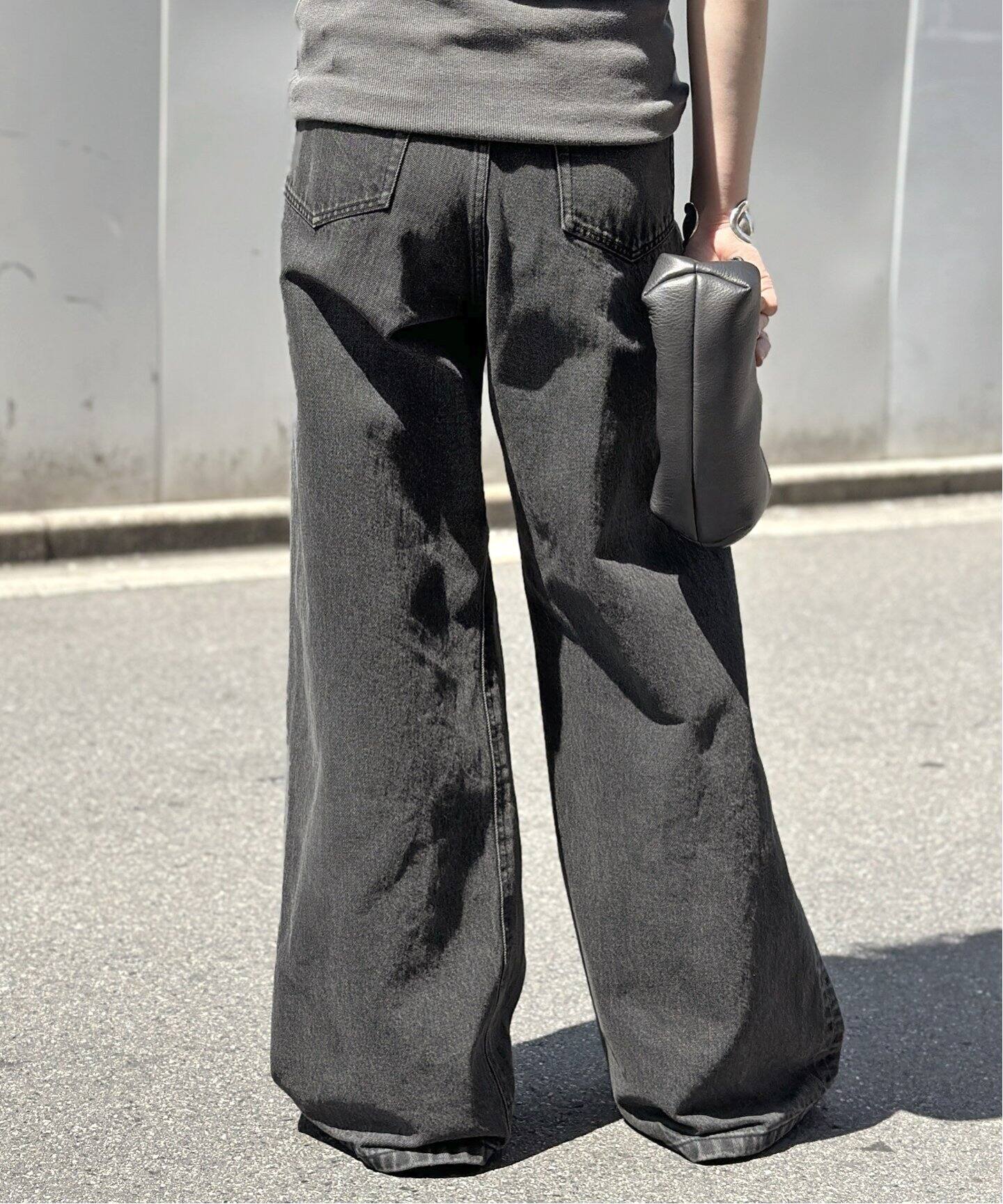 Tuck Buggy デニム(GRY)（デニムパンツ・ジーンズ）｜AP STUDIO 