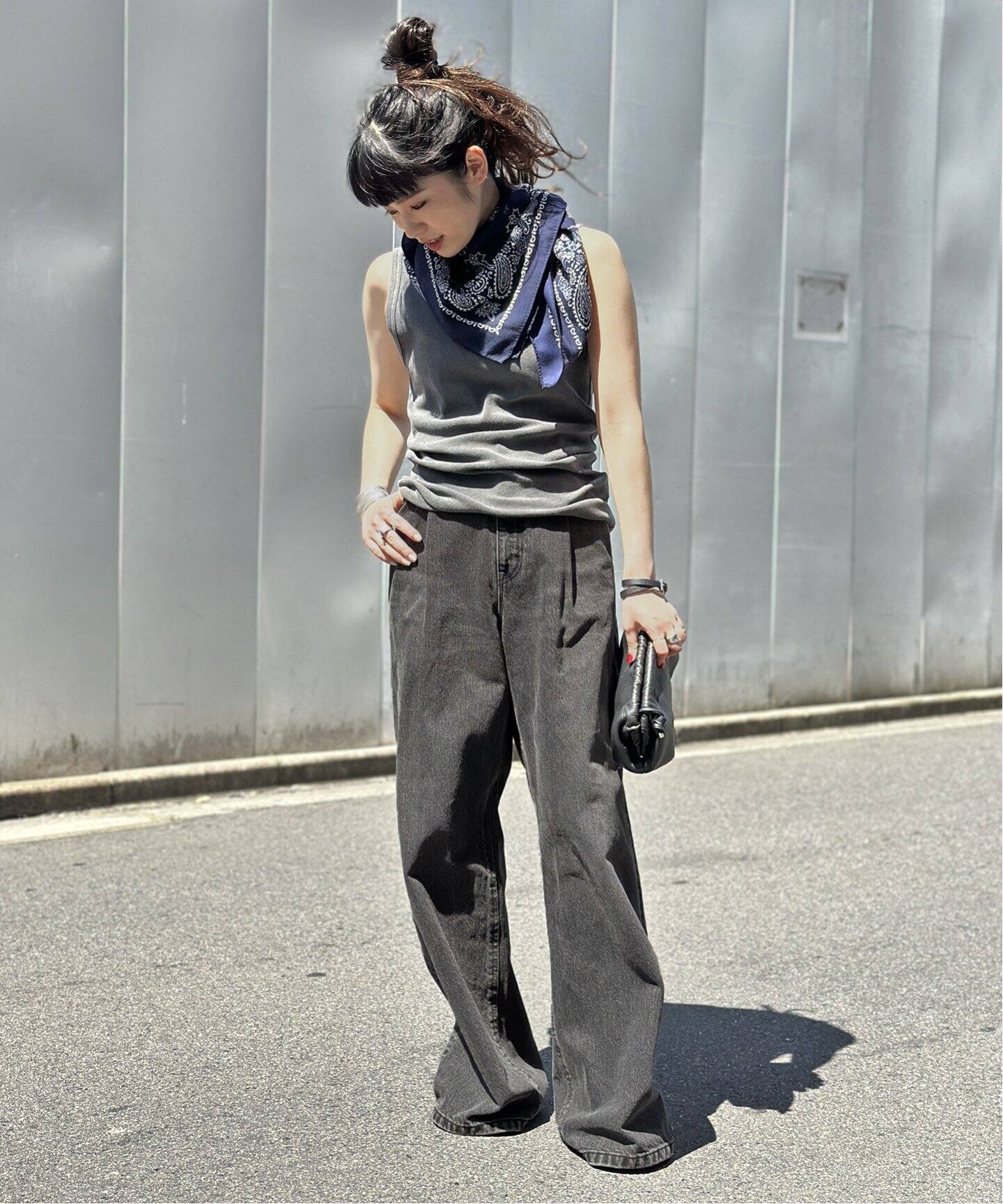 Tuck Buggy デニム(GRY)（デニムパンツ・ジーンズ）｜AP STUDIO 