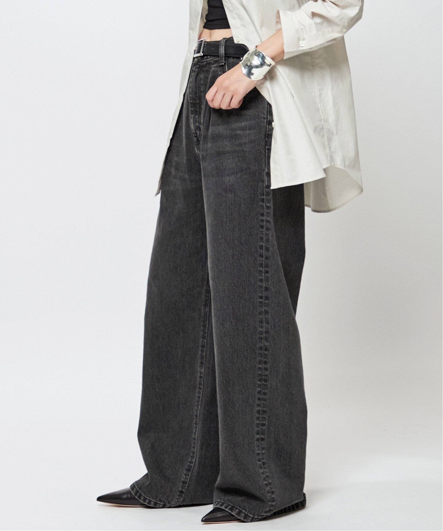 Tuck Buggy デニム(GRY)（デニムパンツ・ジーンズ）｜AP STUDIO 