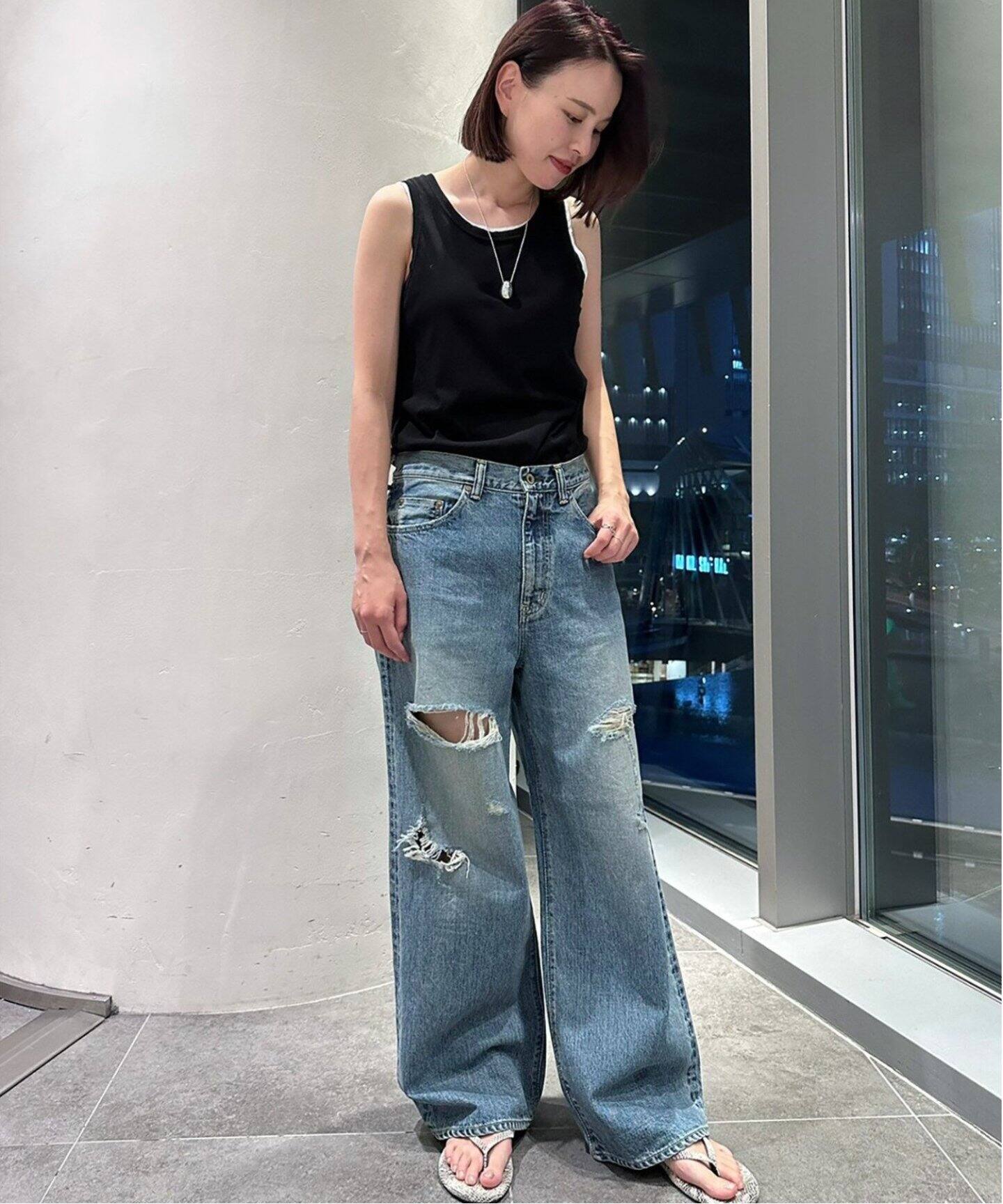 新品】AP STUDIO＊ホワイトワイドデニム AP STUDIO Attick by Johnbull  