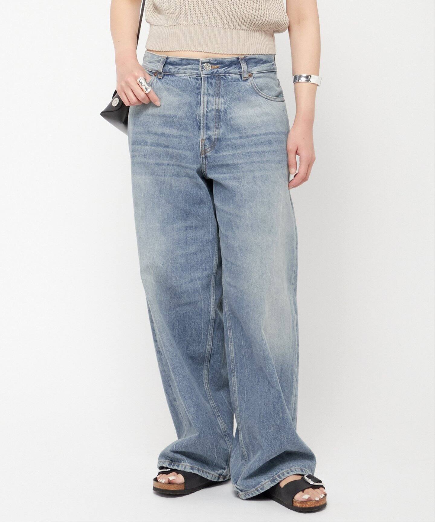 追加》【HAIKURE/ハイクル】 BETHANY (wide leg)（デニムパンツ 