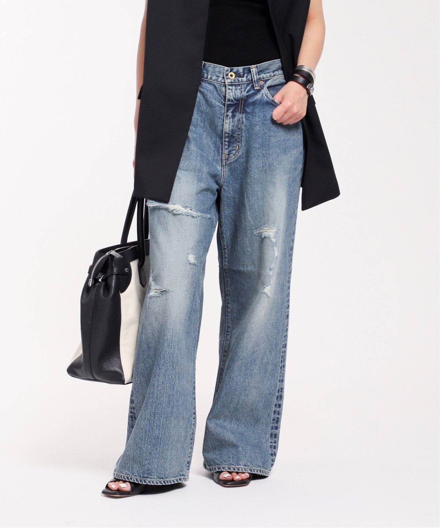 Attick by Johnbull/アティック バイ ジョンブル】別注ワイドデニム  