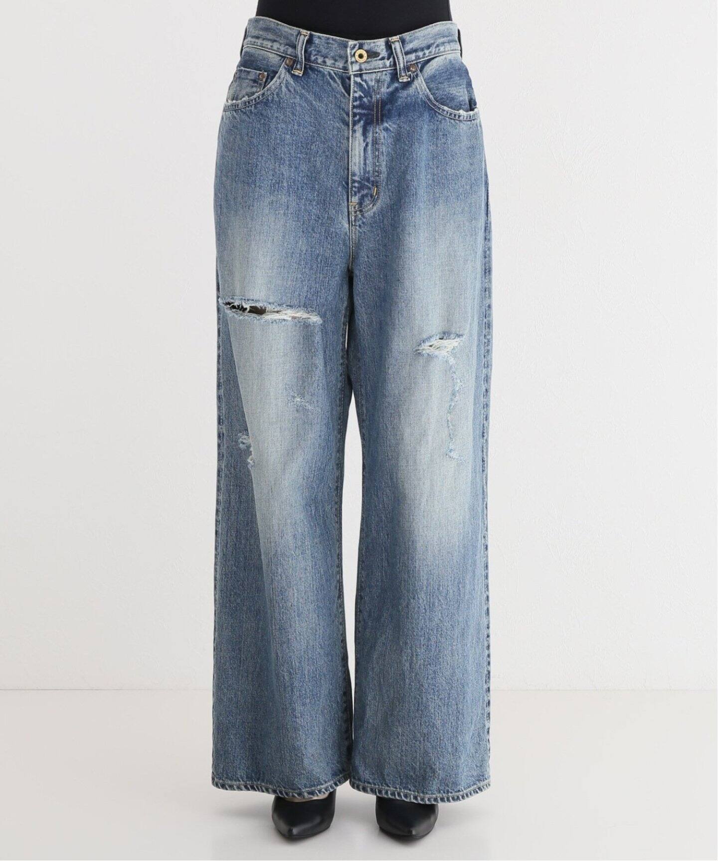 Attick by Johnbull/アティック バイ ジョンブル】別注ワイドデニム  