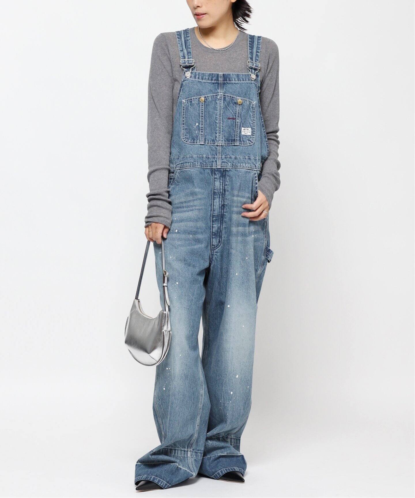 STAND ALONE/スタンド アローン】PAINTED DENIM OVERALL（サロペット 