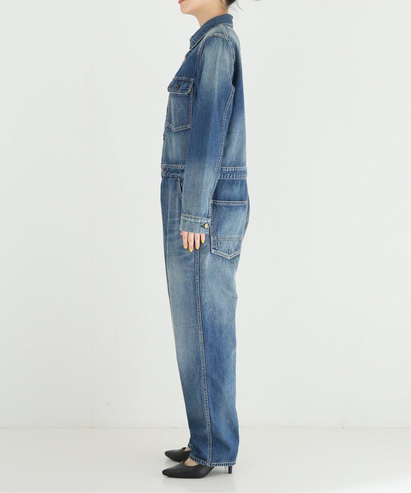 Attick by Johnbull/アティック バイ ジョンブル】Denim all in one 