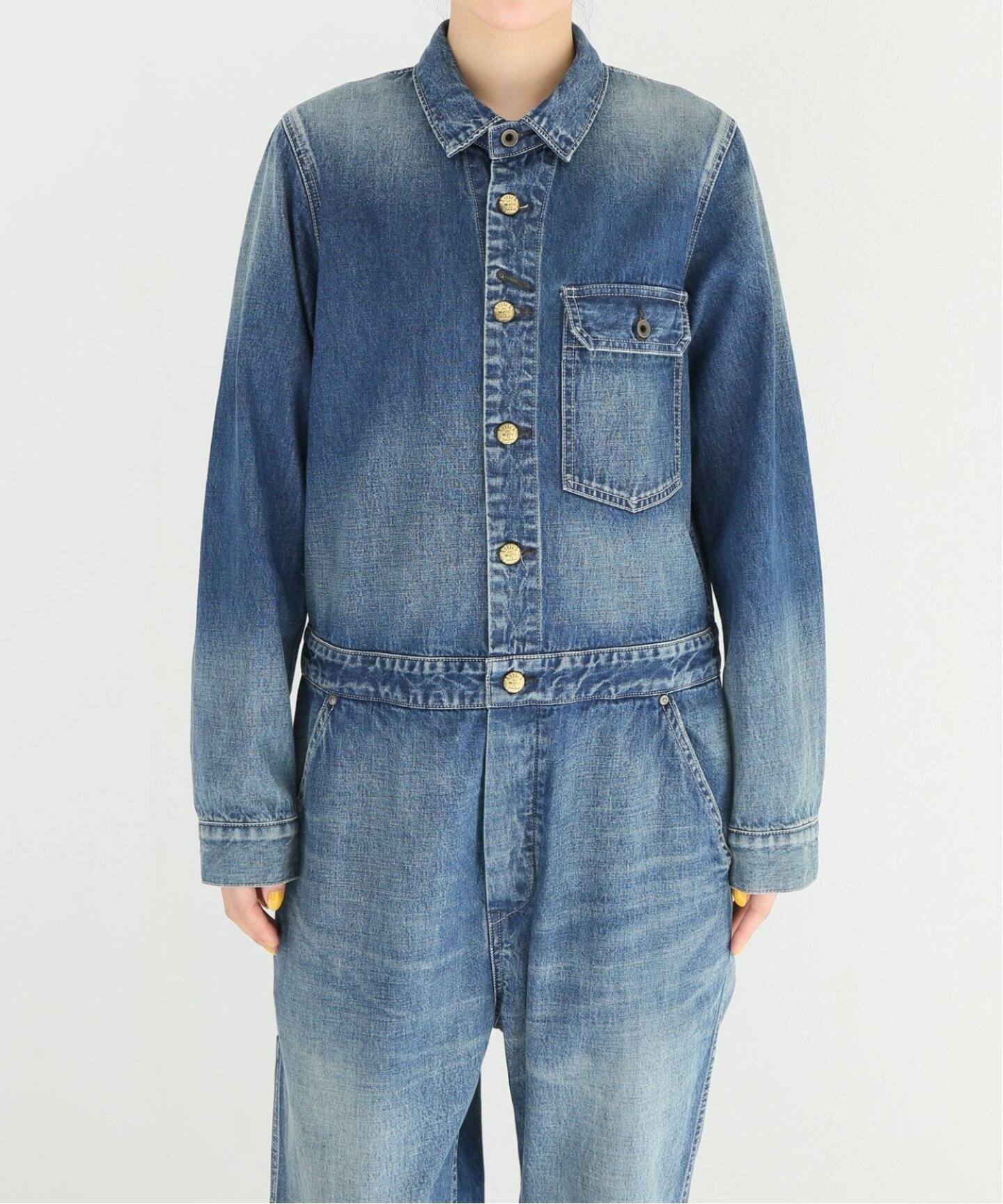 Attick by Johnbull/アティック バイ ジョンブル】Denim all in one 