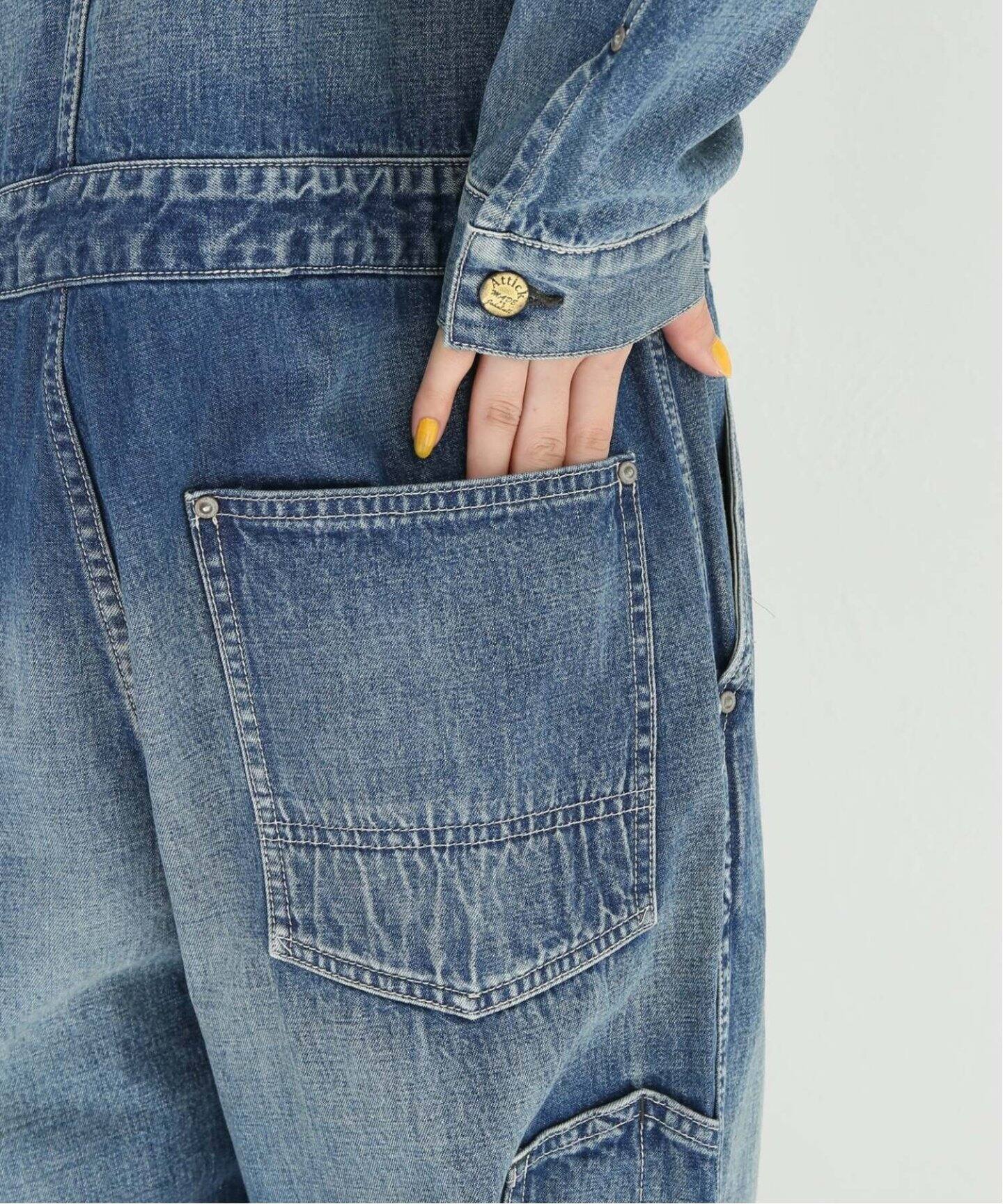 Attick by Johnbull/アティック バイ ジョンブル】Denim all in one 