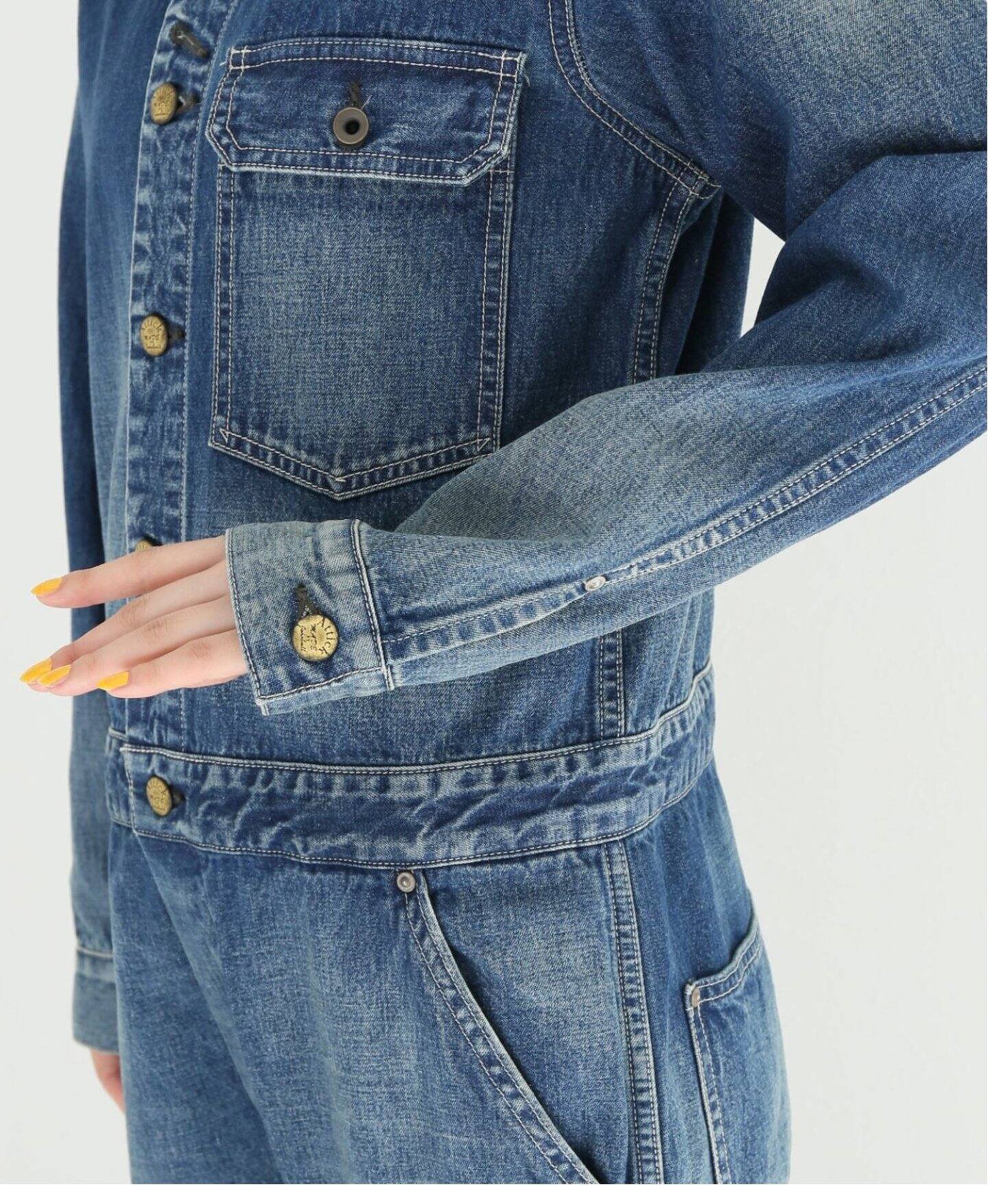 Attick by Johnbull/アティック バイ ジョンブル】Denim all in one 