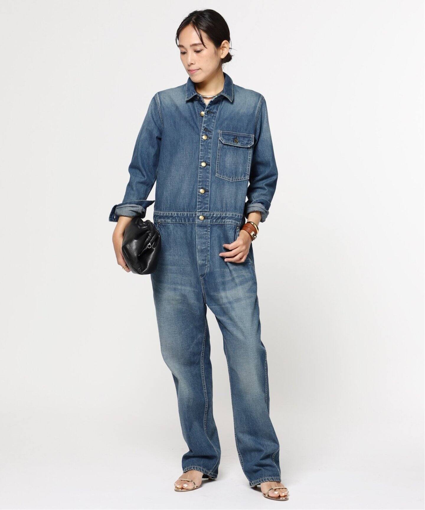 Attick by Johnbull/アティック バイ ジョンブル】Denim all in one 