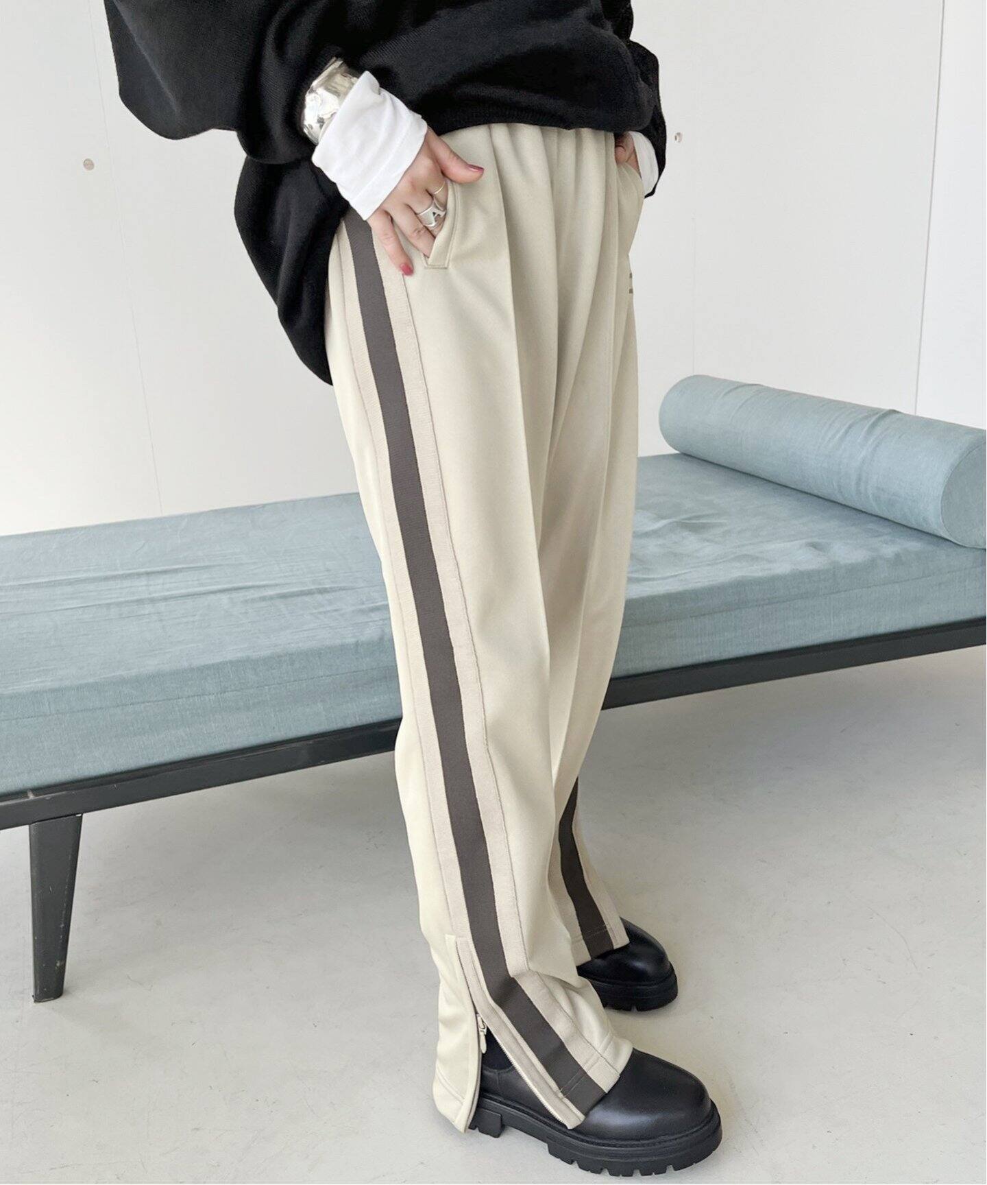 AMERICANA/アメリカーナ】別注ライントラックパンツ（スラックス）｜AP  