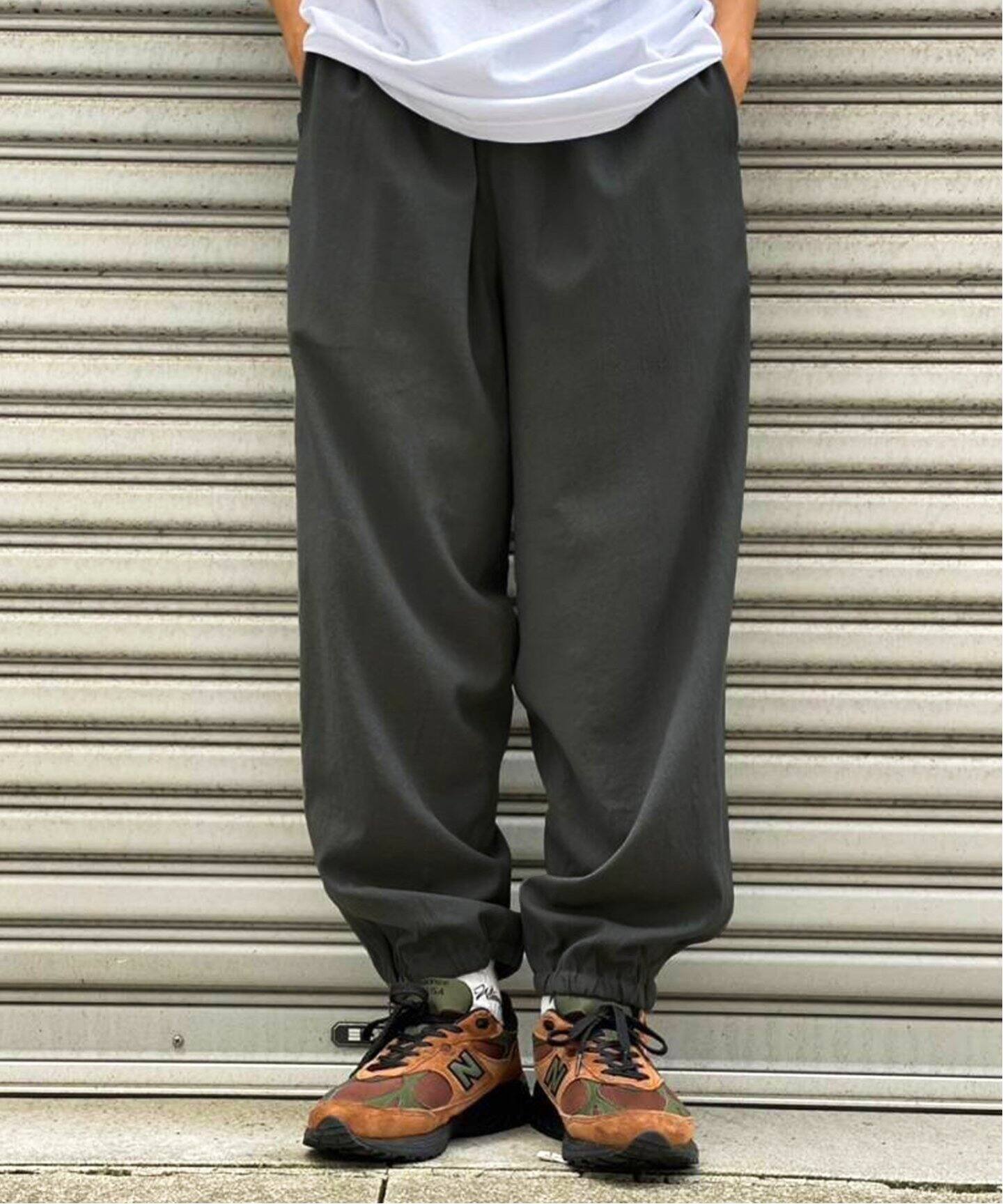 blurhms / ブラームス】 WOOL RAYON SILK TRACK PANTS（ジャージ 