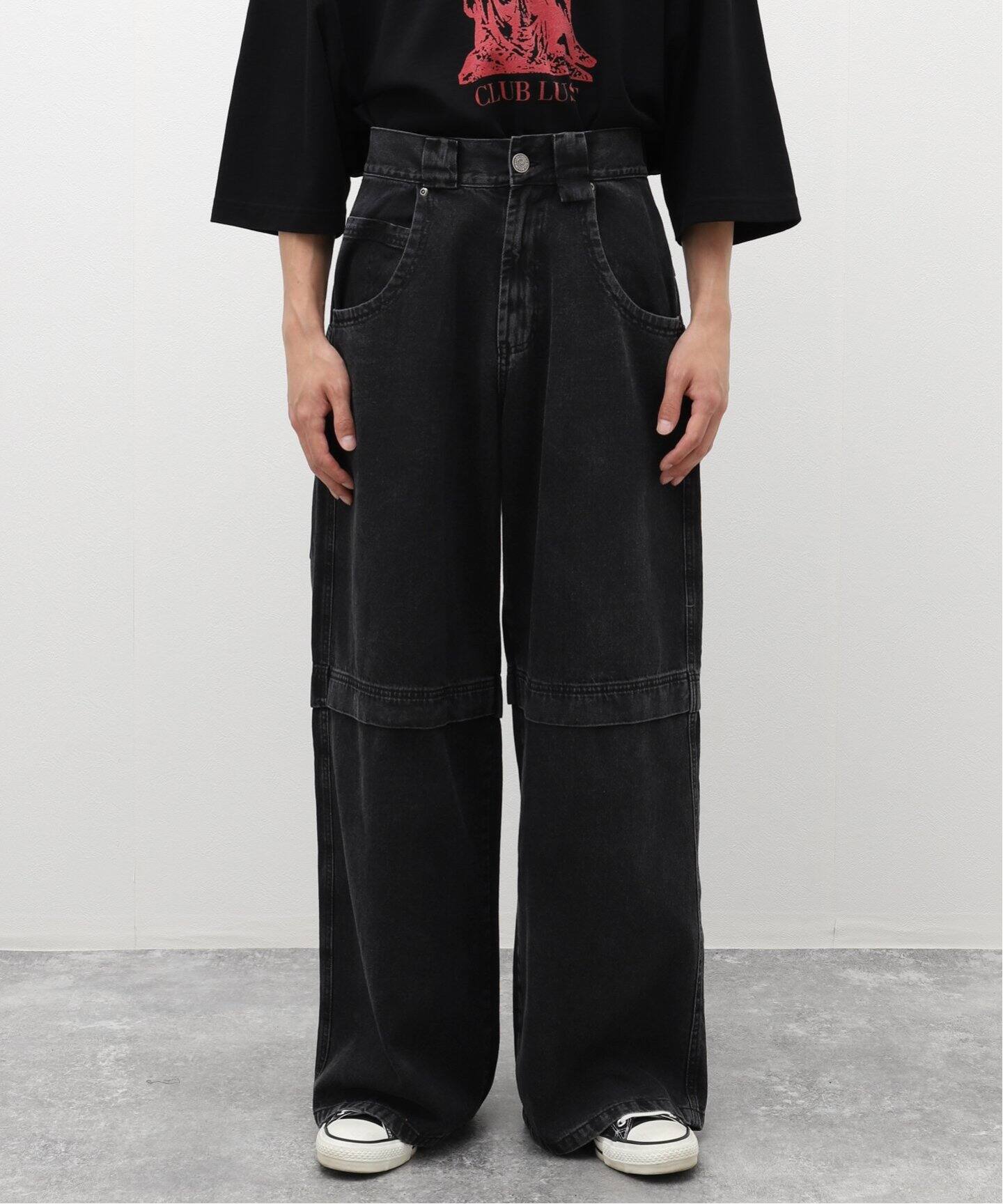 WILLY CHAVARRIA / DENIM LAYERED PANTS L