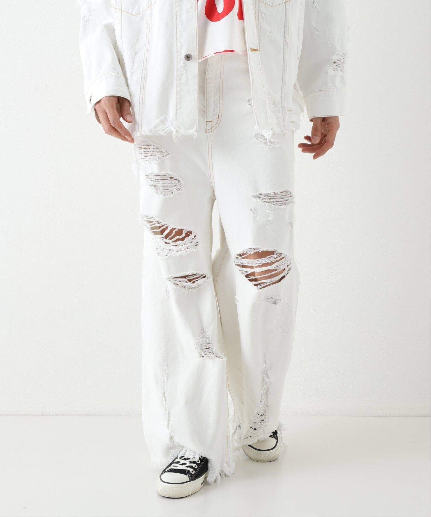 doublet / ダブレット】DESTROYED DENIM PANTS（デニムパンツ 