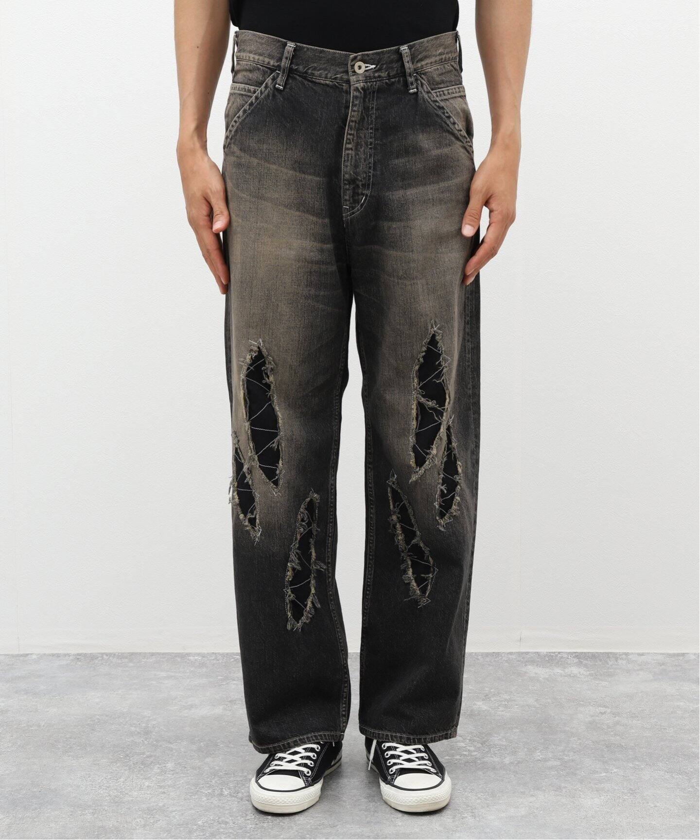 ENCOMING / インカミング】SLASHED DENIM TROUSER（デニムパンツ  