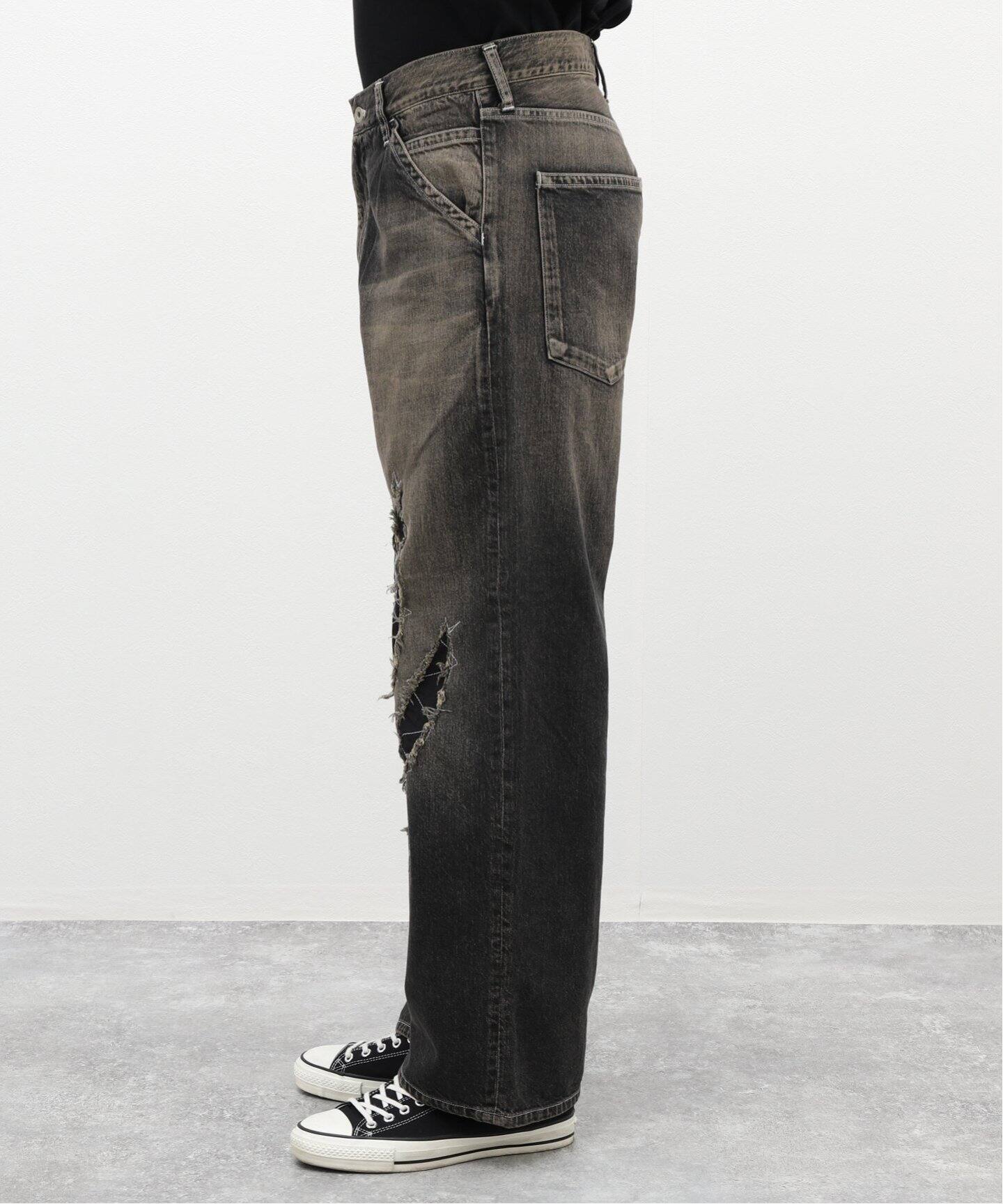 ENCOMING / インカミング】SLASHED DENIM TROUSER（デニムパンツ  