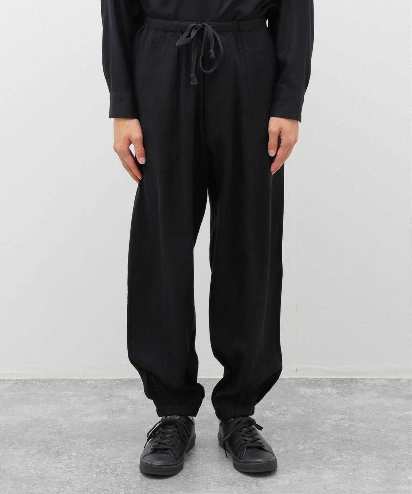 COMOLI 22SS シルクネル ドローストリング パンツ NAVY サイズ2 COMOLI  