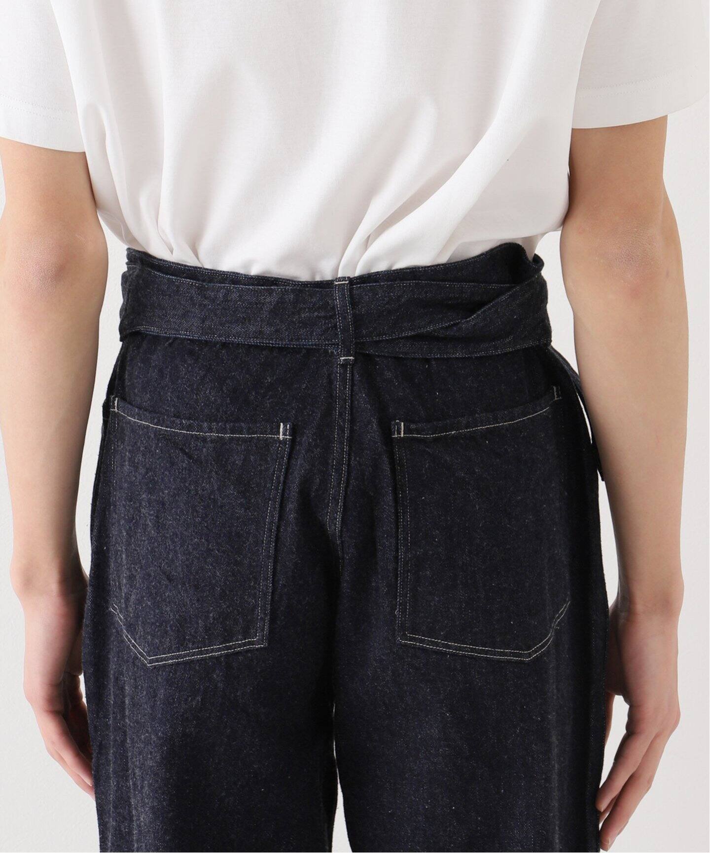 コモリ 23SS X01-03001 デニム ベルテッドパンツ ベルト 2（COMOLI 