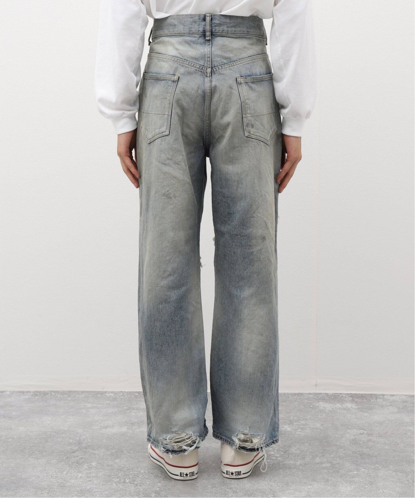 ANCELLM / アンセルム】AGING CRASH SELVEDGE DENIM STRAI（デニム 