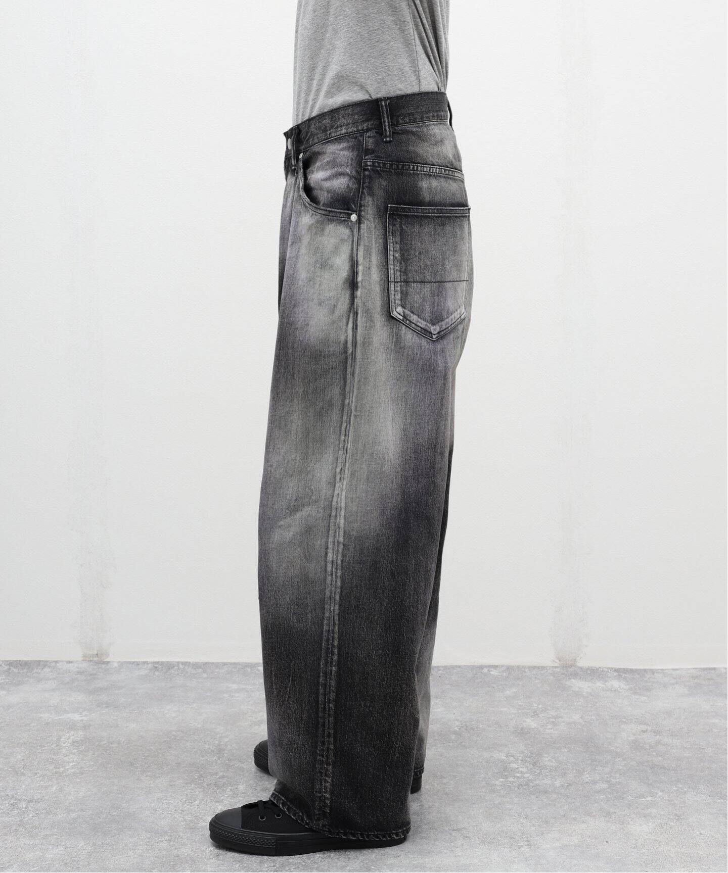 ANCELLM / アンセルム】MIX COLOR WIDE DENIM PANTS（デニムパンツ 