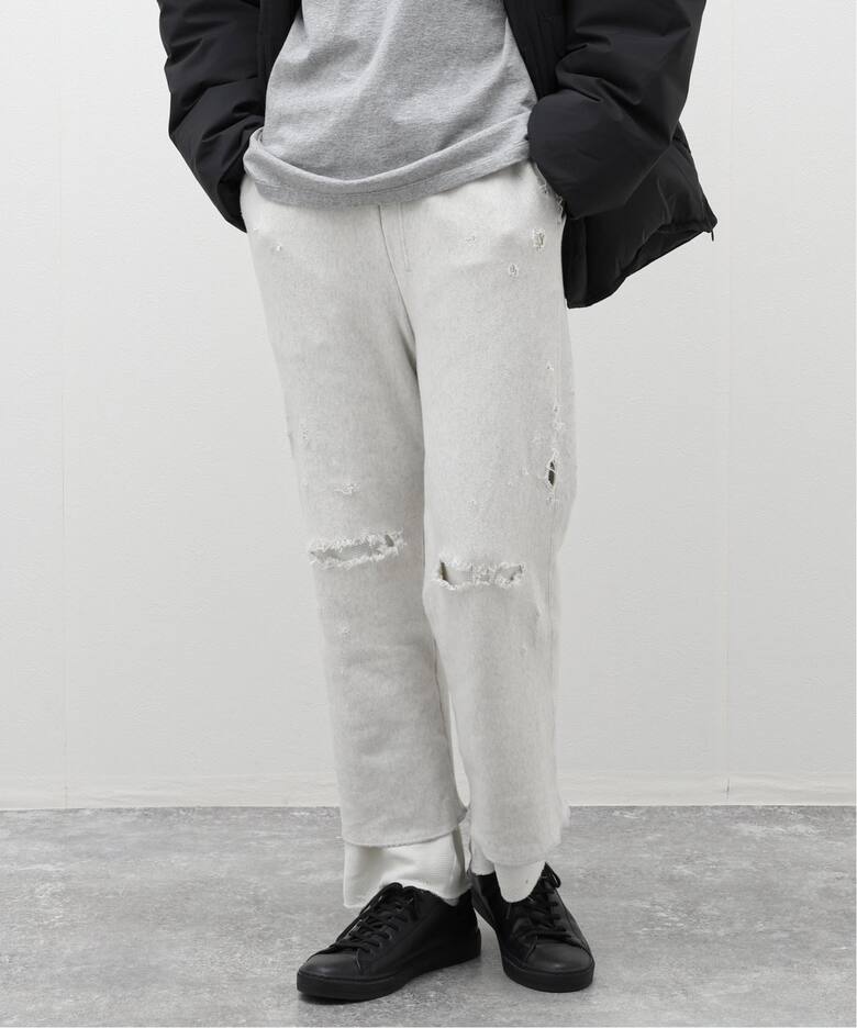 ANCELLM / アンセルム】CRASH SWEAT LAYERED PANTS（スウェットパンツ  