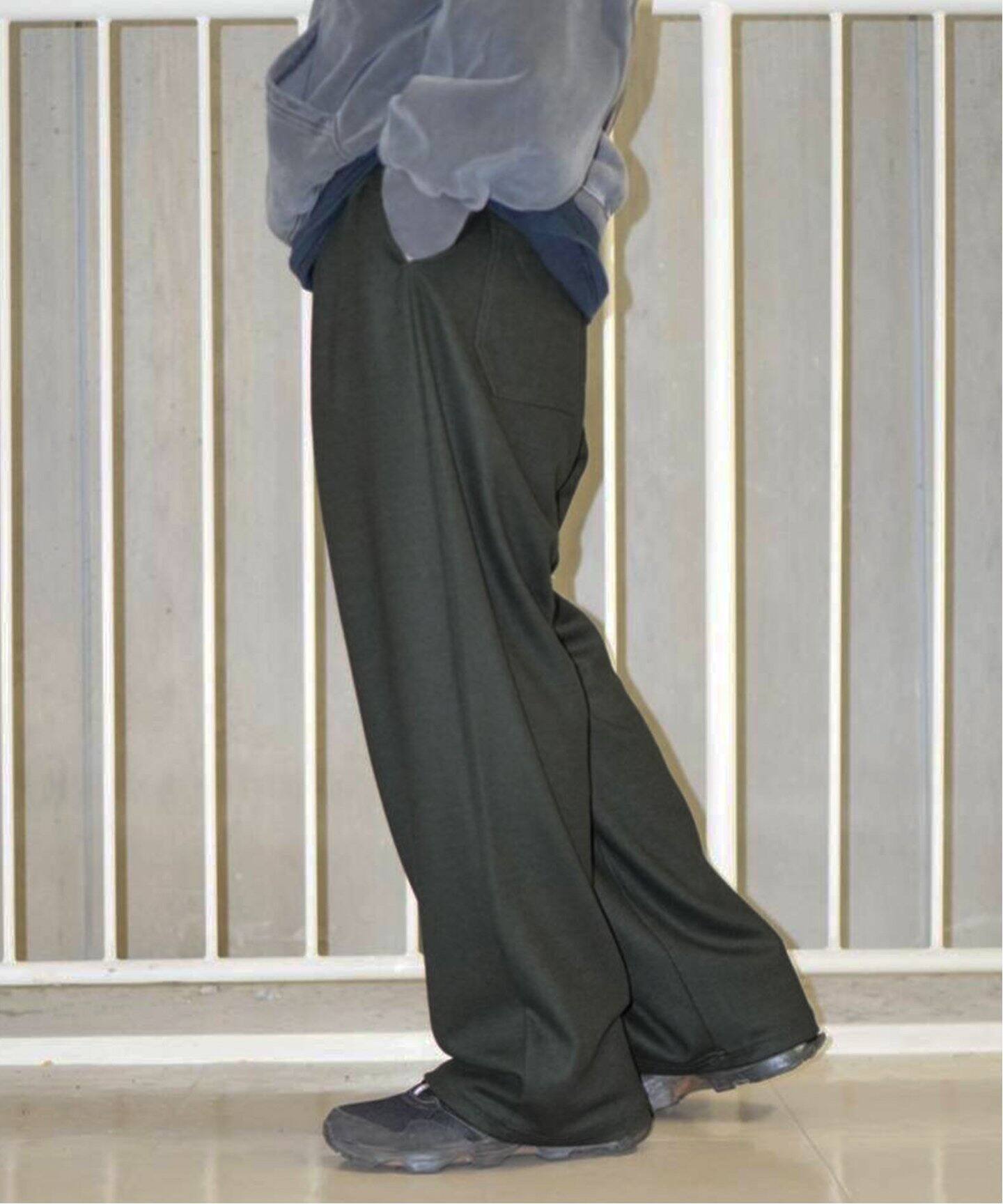 ANCELLM / アンセルム】WOOL JERSEY STRAIGHT PANTS（ジャージ 