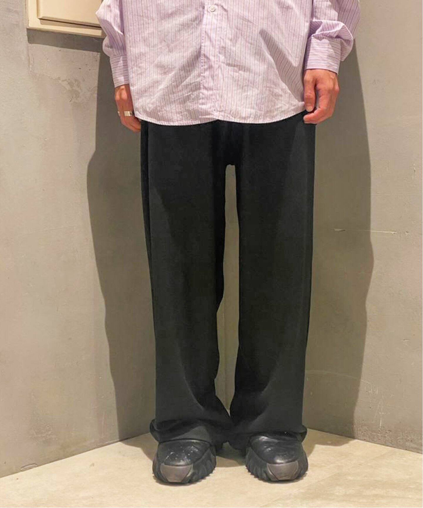 ANCELLM / アンセルム】WOOL JERSEY STRAIGHT PANTS（ジャージ 