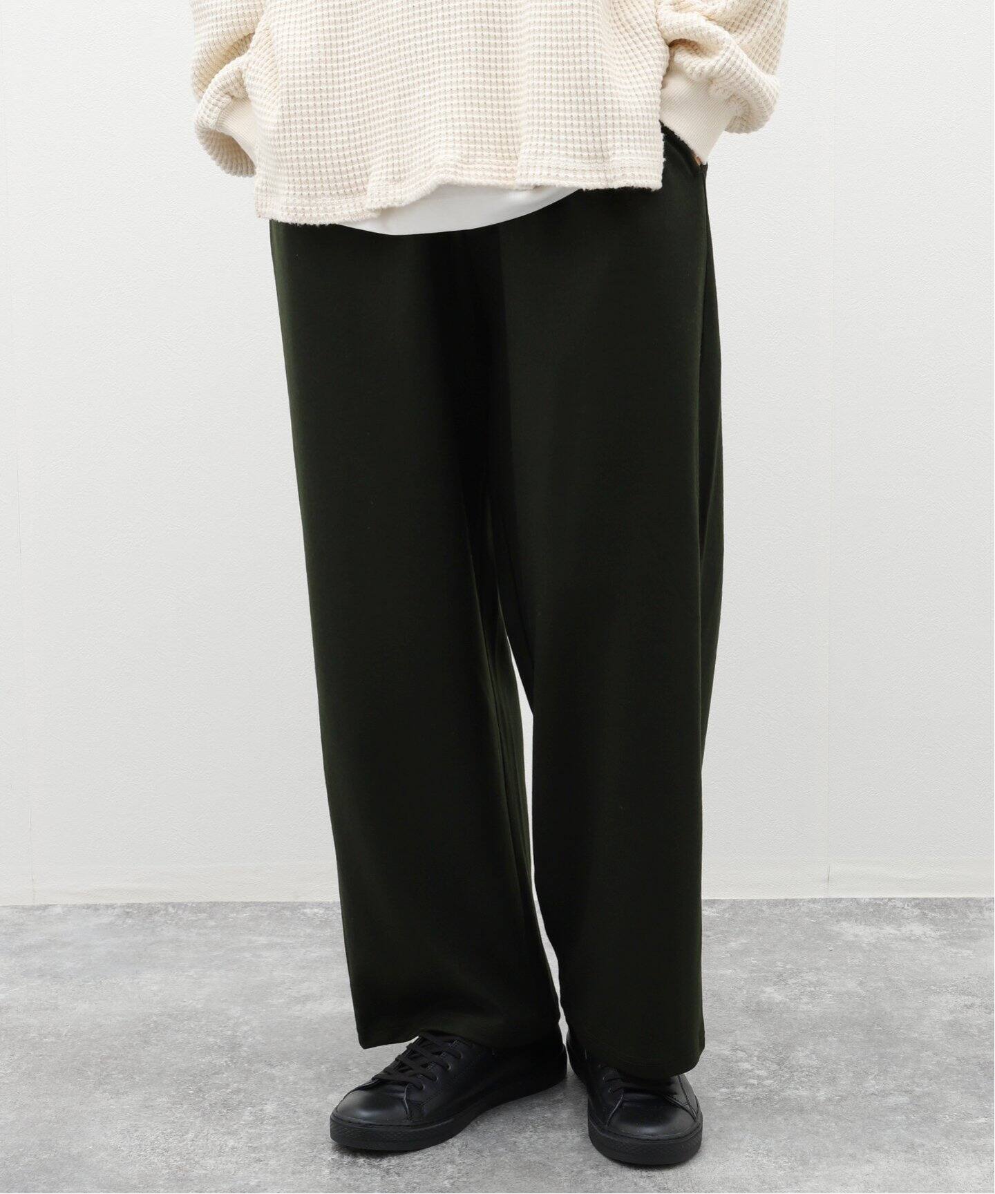 ANCELLM / アンセルム】WOOL JERSEY STRAIGHT PANTS（ジャージ 