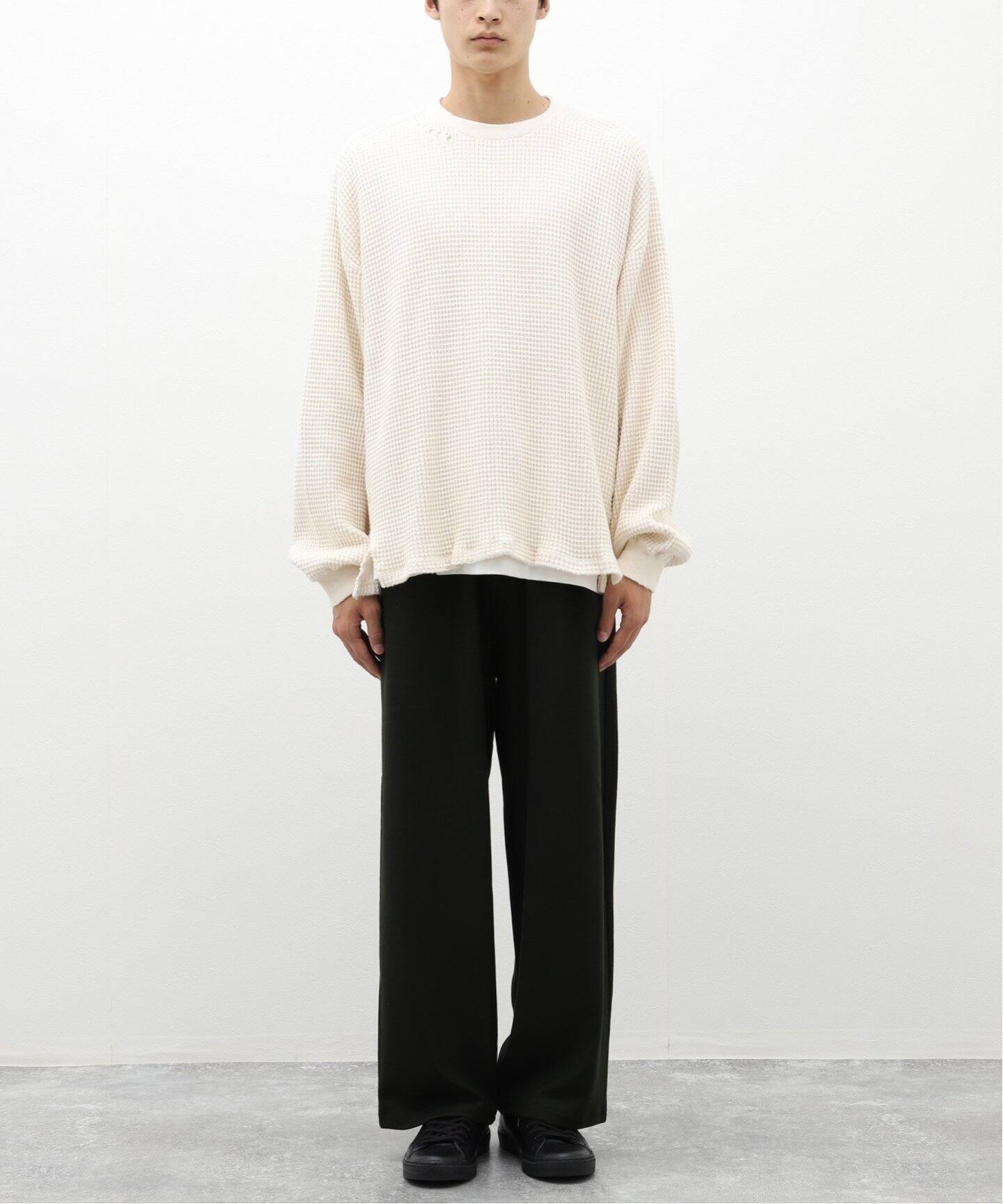 ANCELLM / アンセルム】WOOL JERSEY STRAIGHT PANTS（ジャージ 