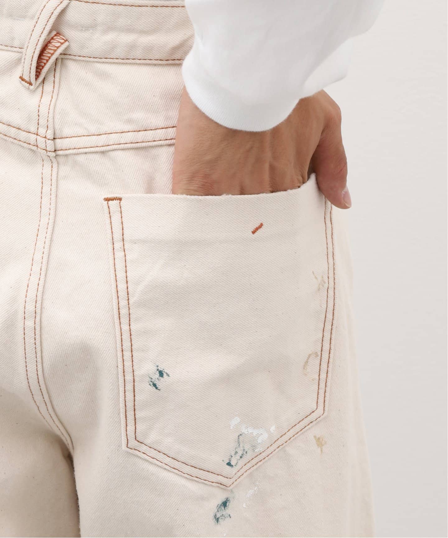 パンツ saby KAMATA DENIM TORUSERS TYPE01 PAINT KAMATA DENIM TROUSERS TYPE01 - Remake Paint Vintage - saby
