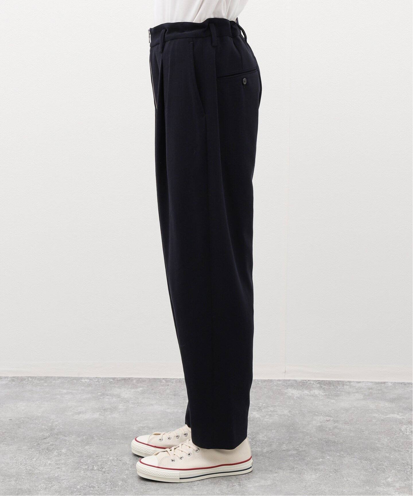 URU / ウル】HARD TWIST COTTON 1 TUCK PANTS（スラックス）｜WISM 