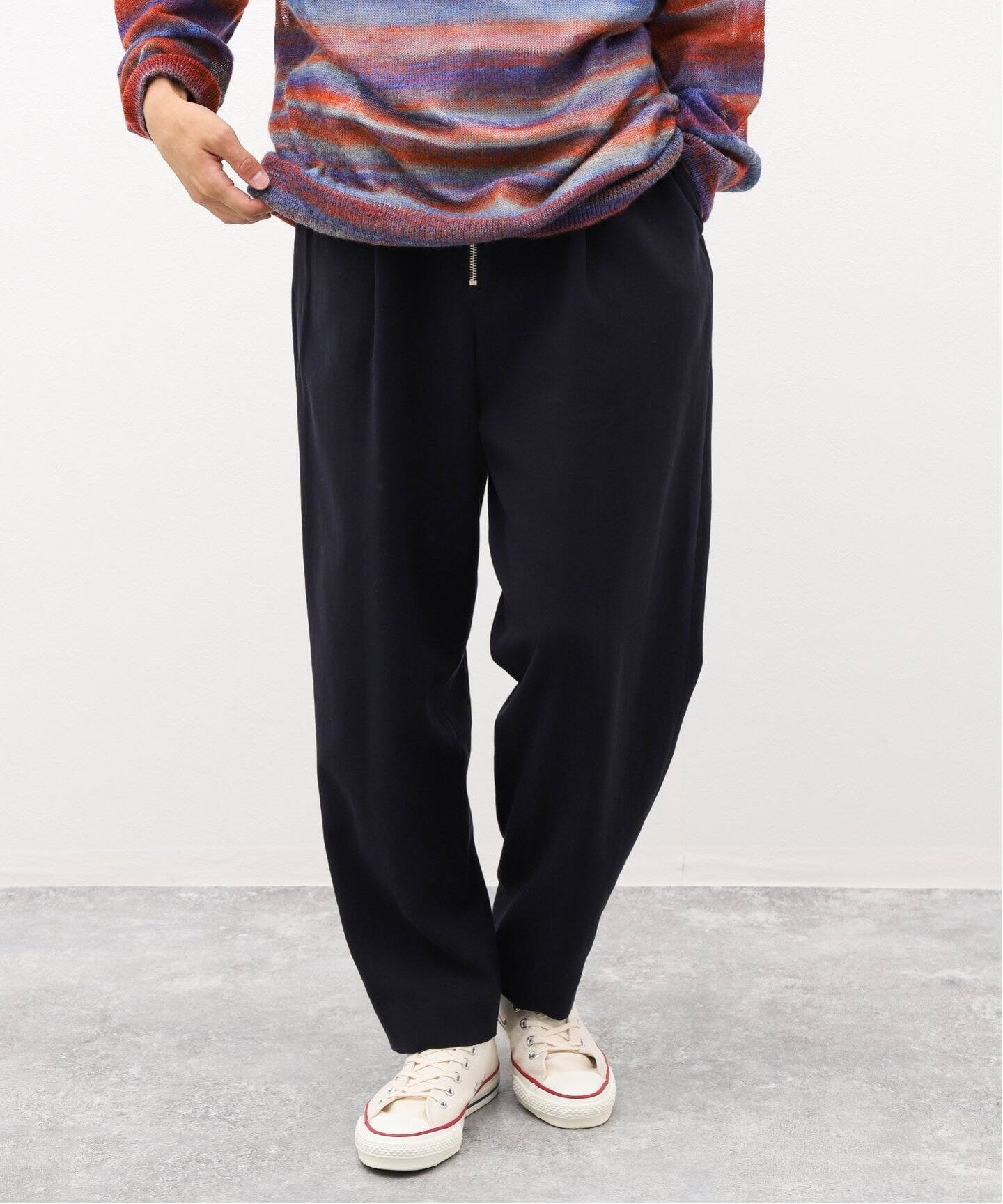 URU / ウル】HARD TWIST COTTON 1 TUCK PANTS（スラックス）｜WISM 