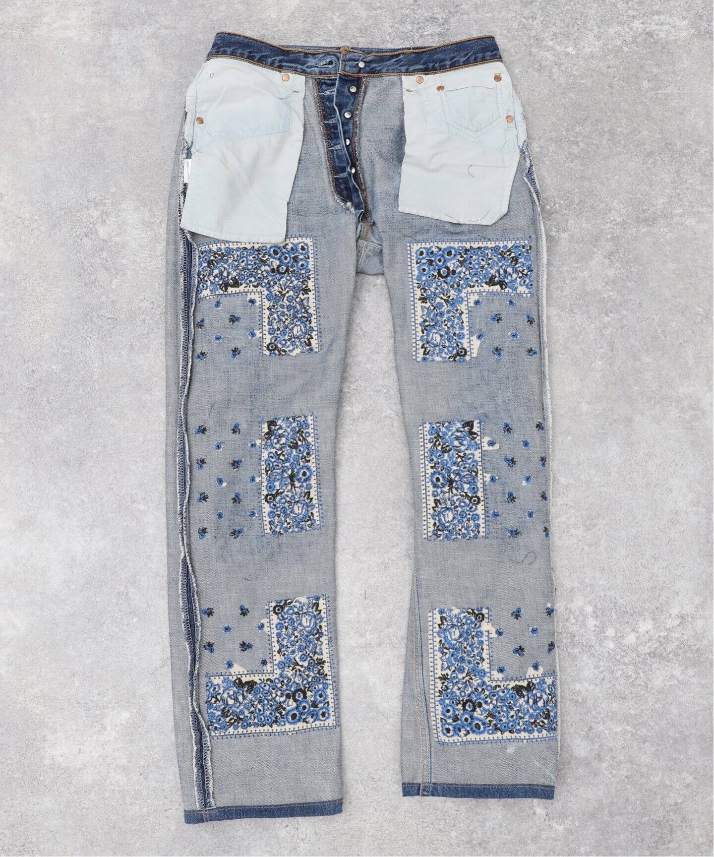 NOMA T.D. / ノ－マ・ティー・ディー】BANDANA EMBROIDERY DENIM PANTS 