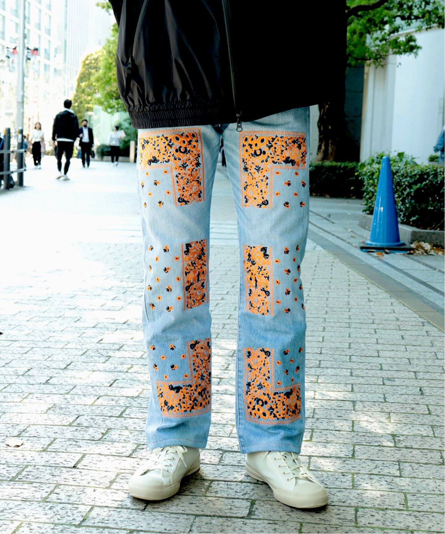 NOMA T.D. / ノ－マ・ティー・ディー】BANDANA EMBROIDERY DENIM PANTS 
