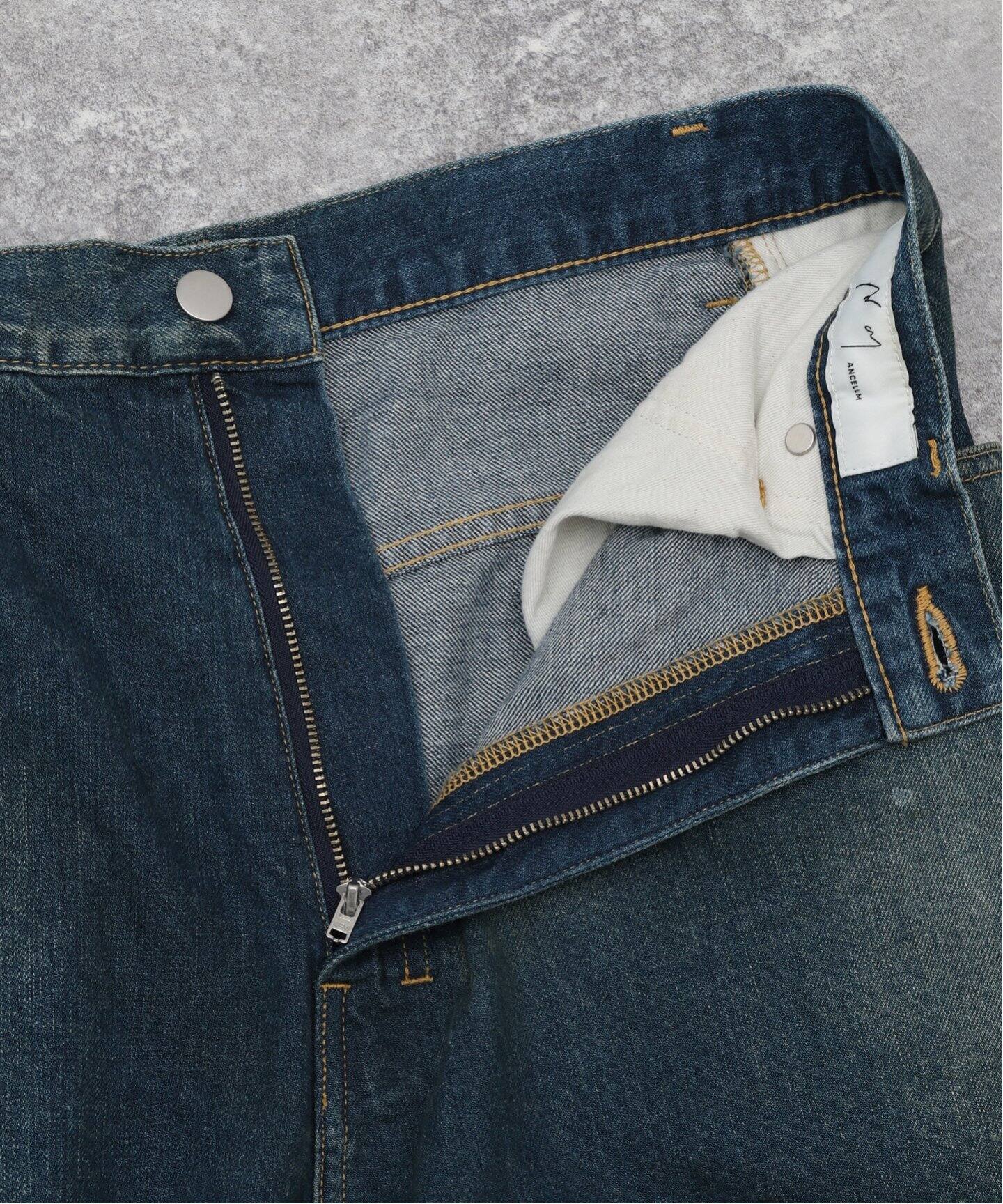 ANCELLM AGING LOOSE TAPERED DENIM WISM別注 ANCELLM / アンセルム】WISM 別注 AGING LOOSE TAPERED 5P DENIM