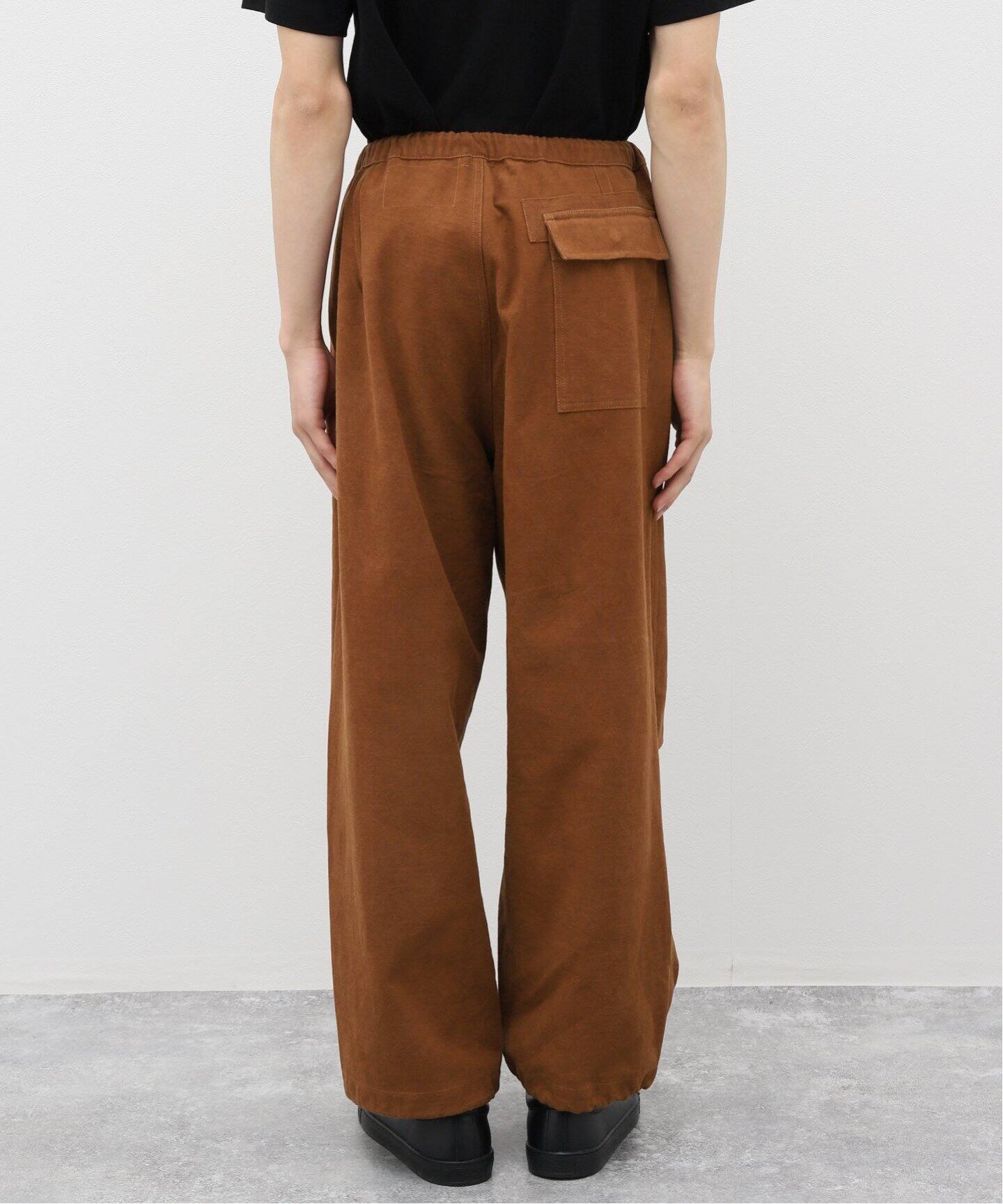 STORY mfg. / ストーリーエムエフジー.】PACO PANTS BARK BROWN SLUB 