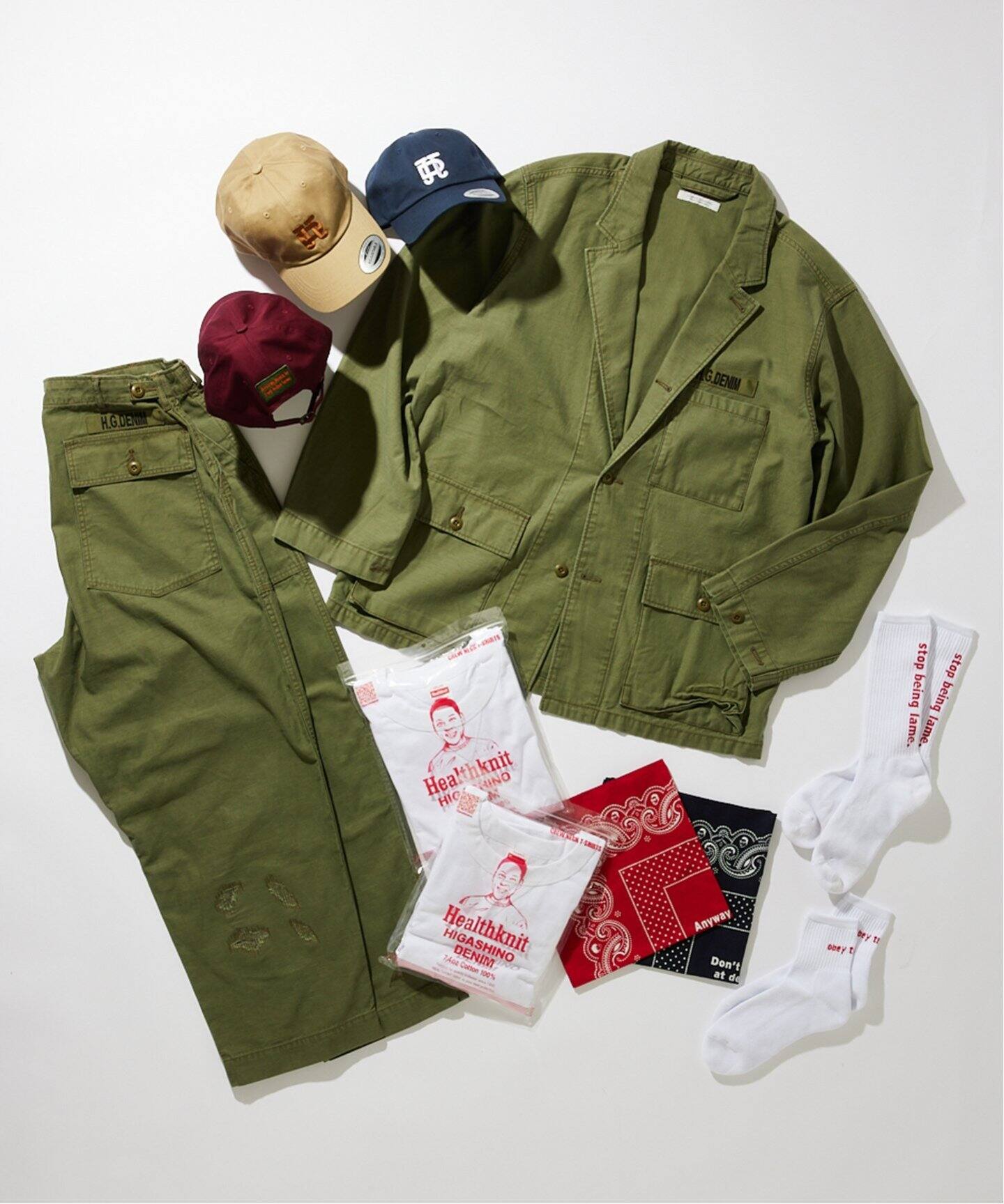 東野デニム × JOURNAL STANDARD】BACK SATIN BAKER（カーゴパンツ 