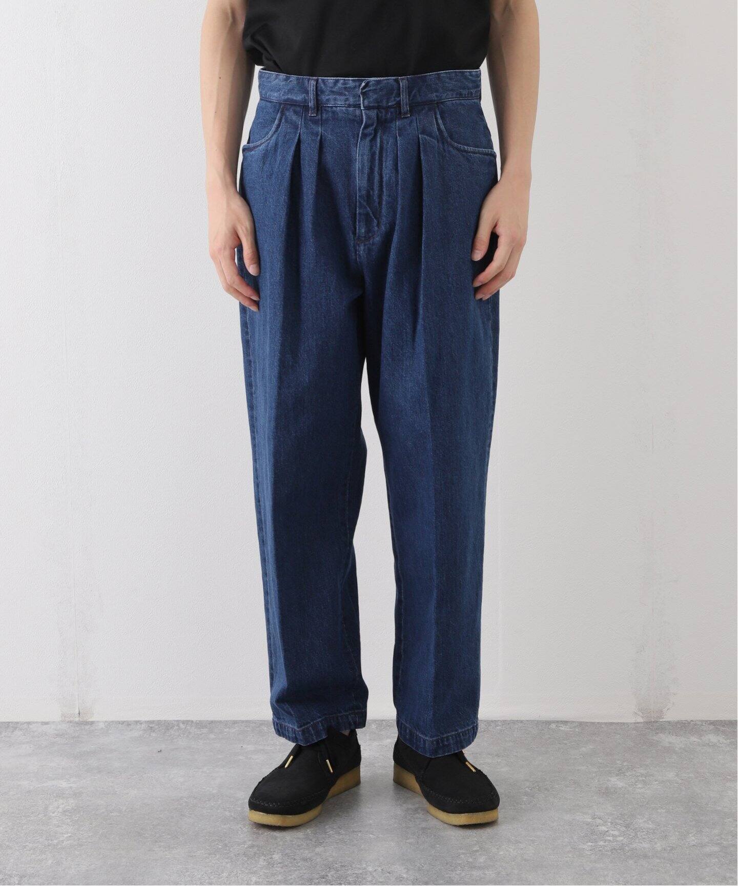 FARAH / ファーラー】ツータックワイドデニムパンツ（デニムパンツ 